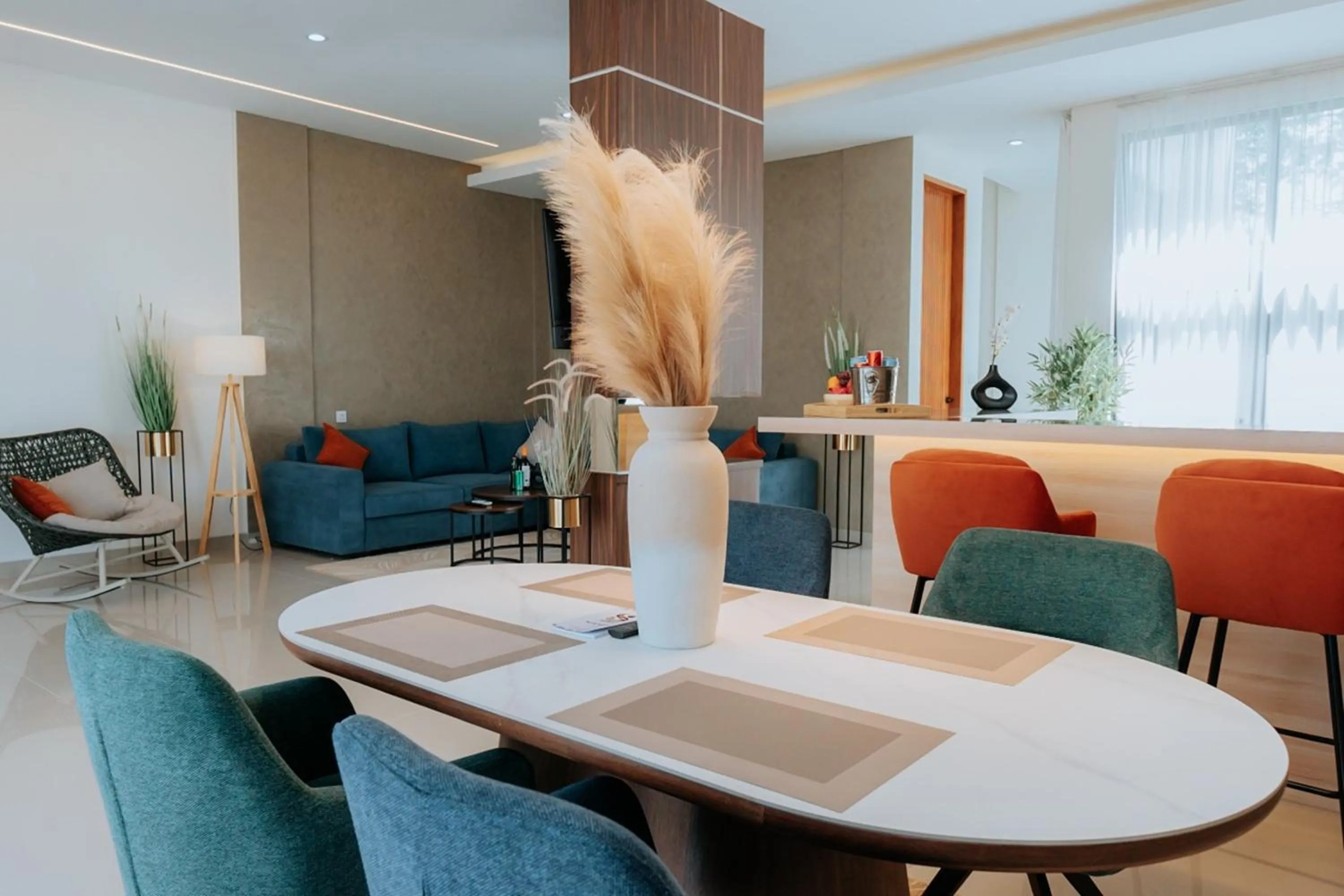 Seating area in Slokayana Villas