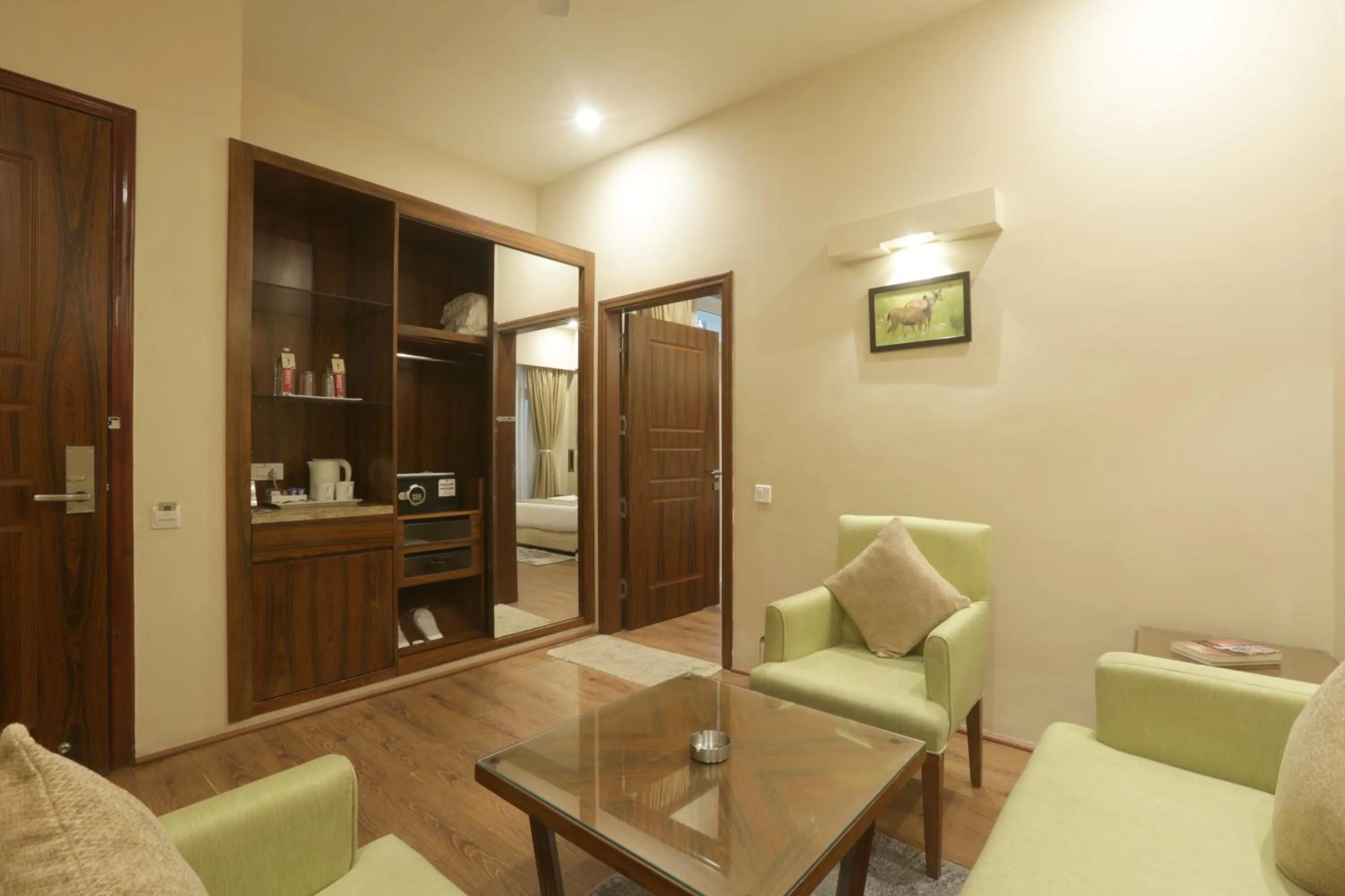 Seating area in Resort De Coracao - Corbett , Uttarakhand