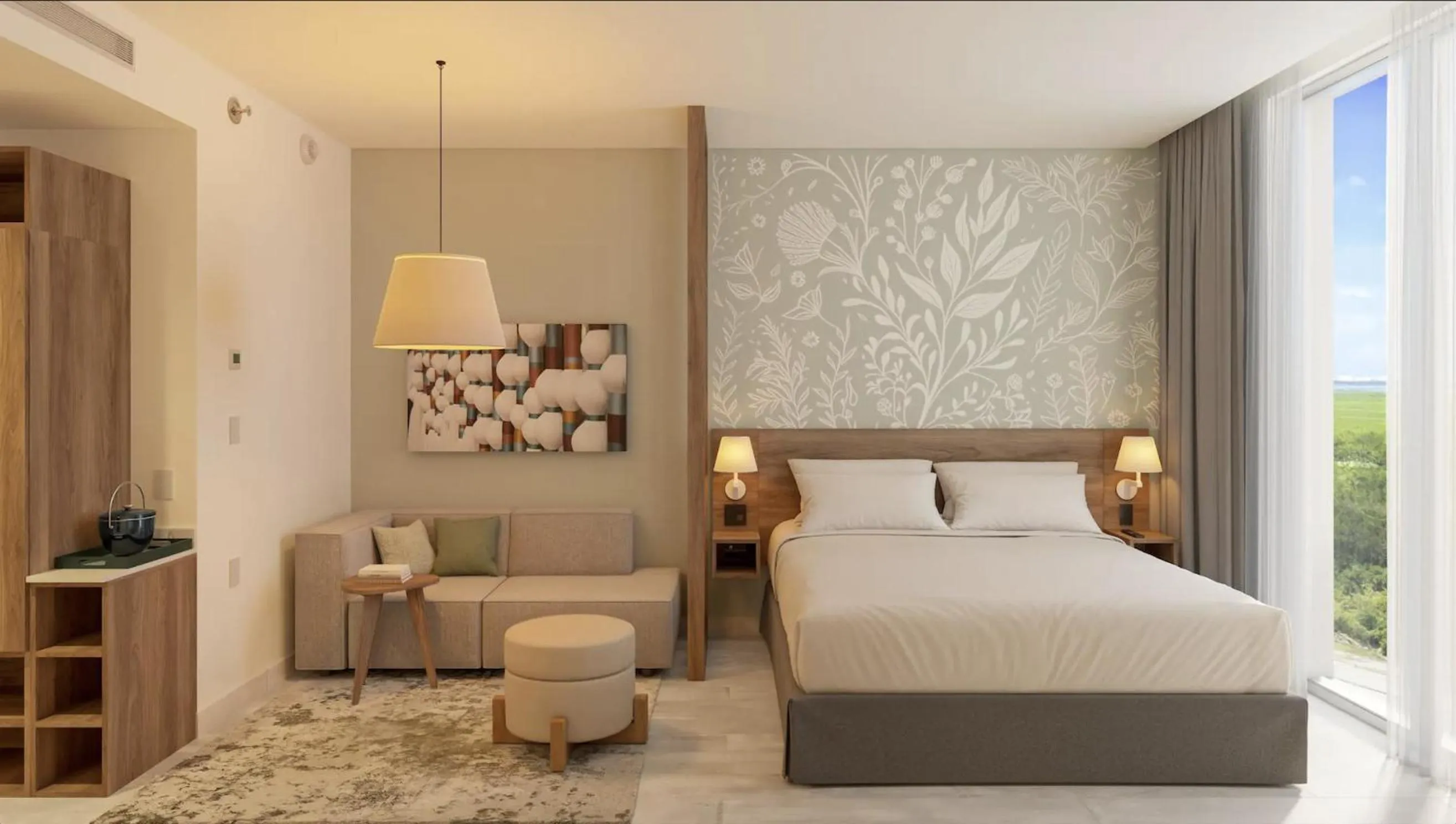 Photo of the whole room, Bed in Hyatt Place Cancun Airport