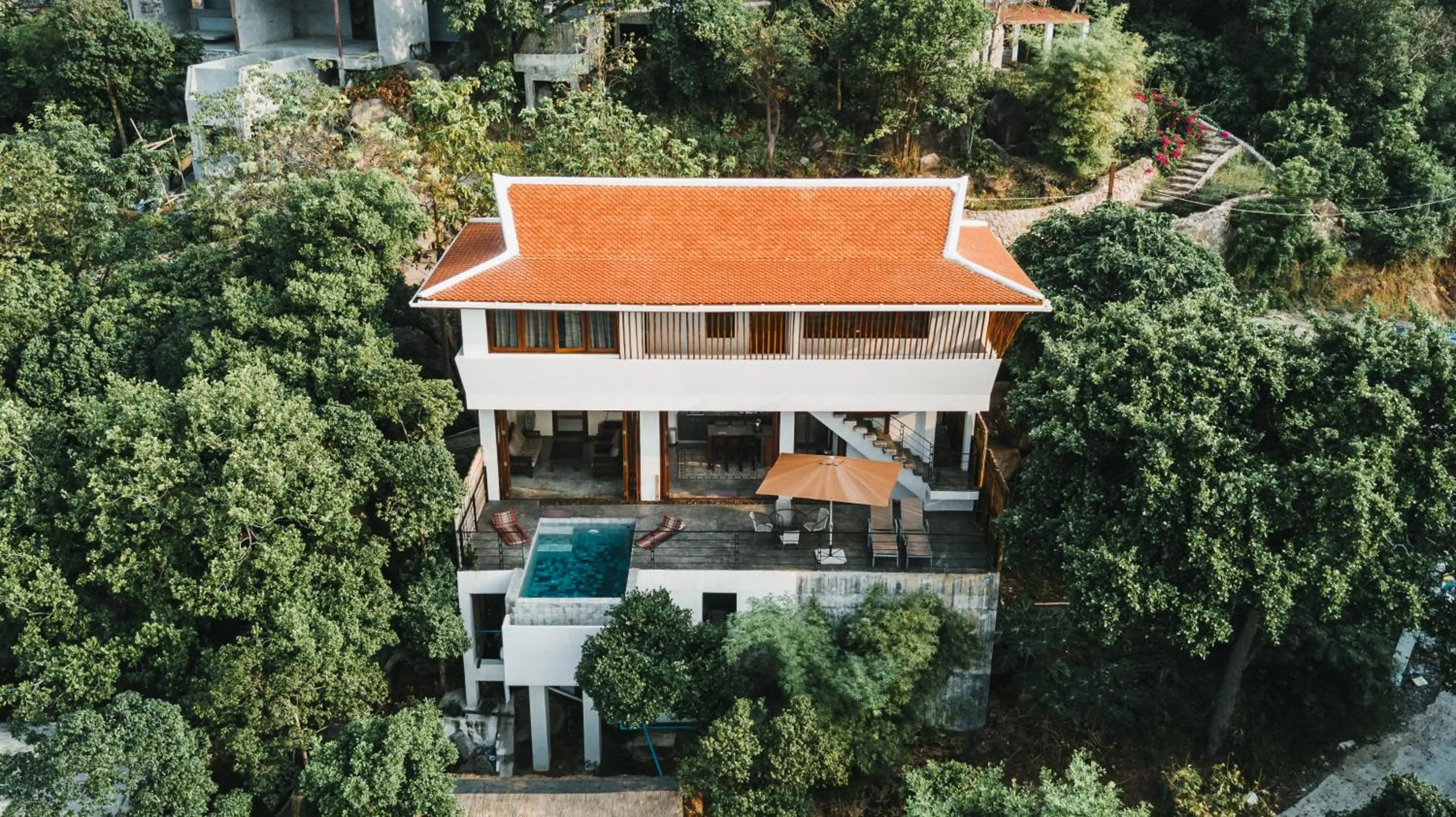 Bird's eye view in Philip's Villa