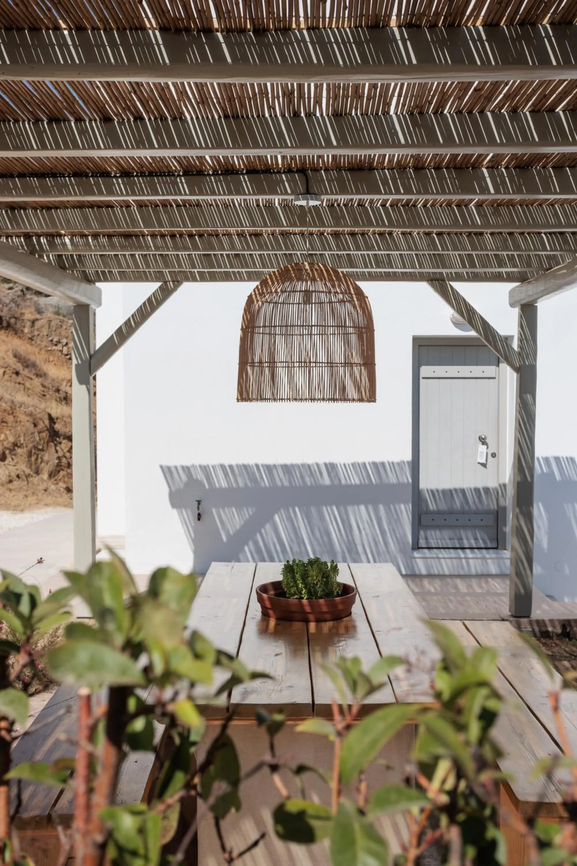 Patio in Halcyon Suites and Villas Naxos