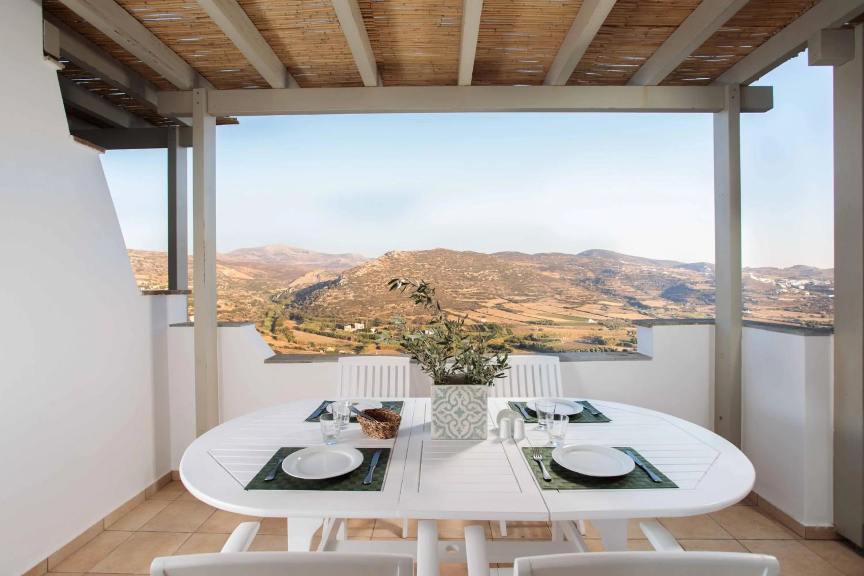 Balcony/Terrace in Halcyon Suites and Villas Naxos