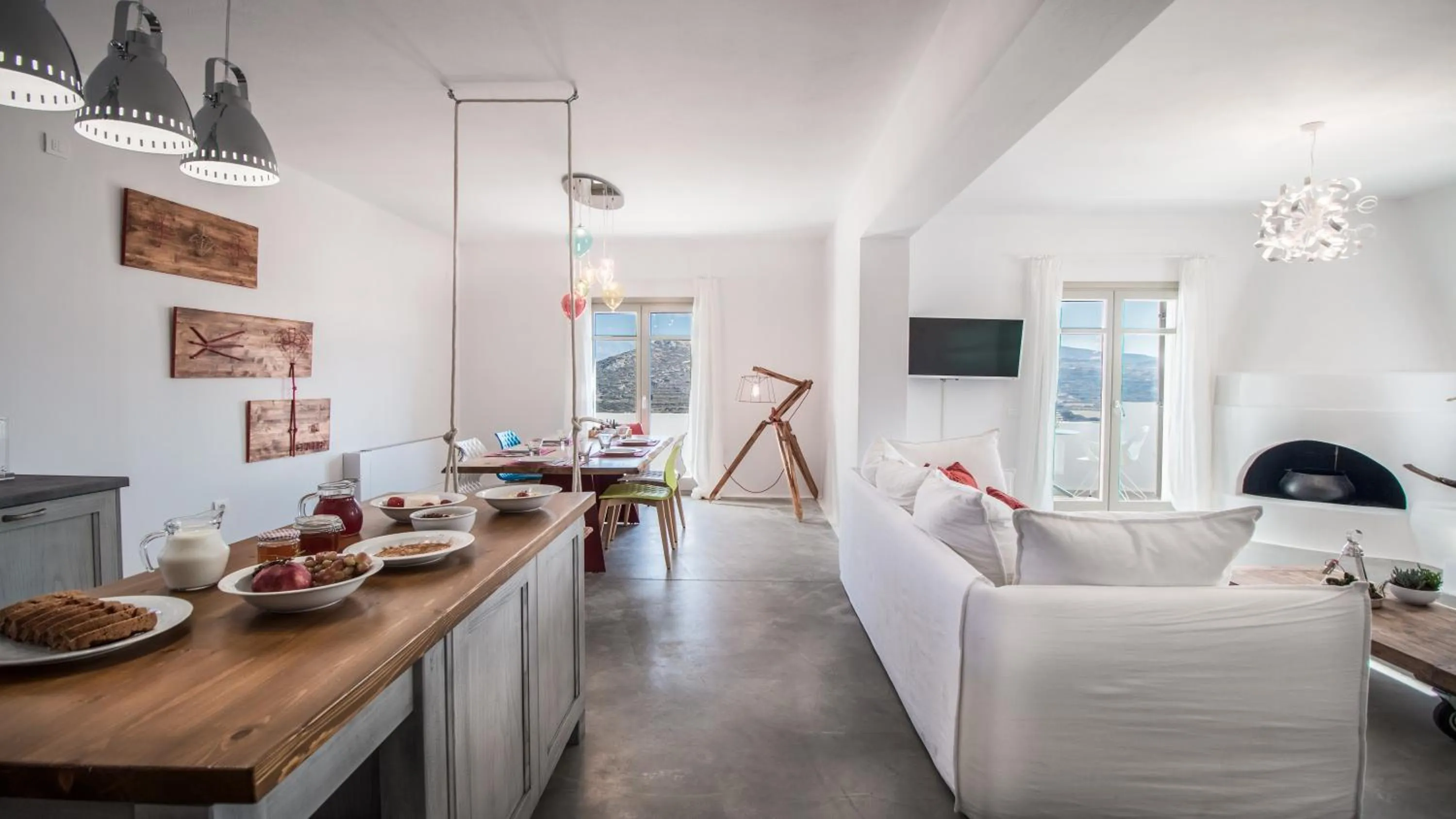 Living room in Halcyon Suites and Villas Naxos