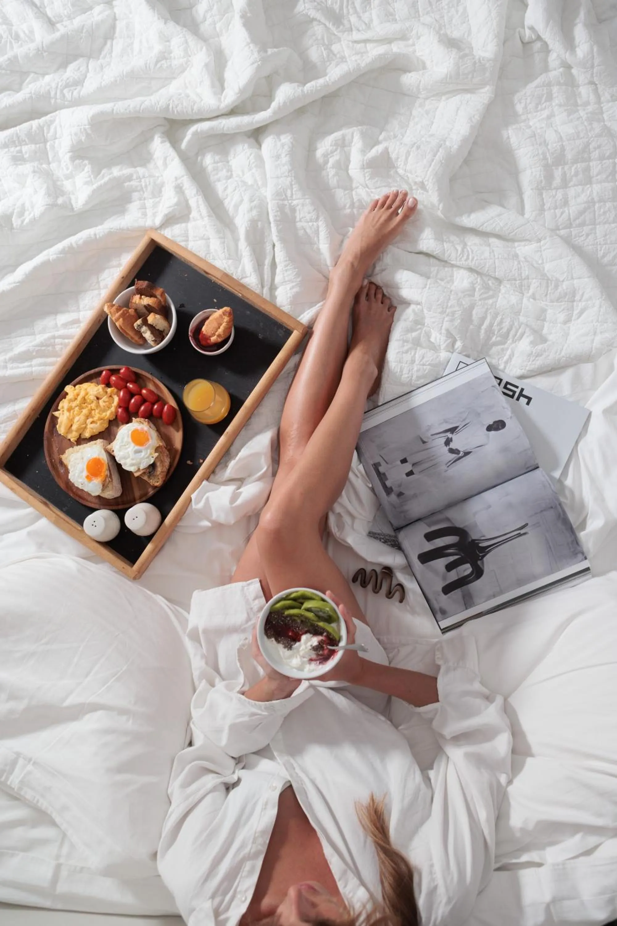 Bed in Halcyon Suites and Villas Naxos