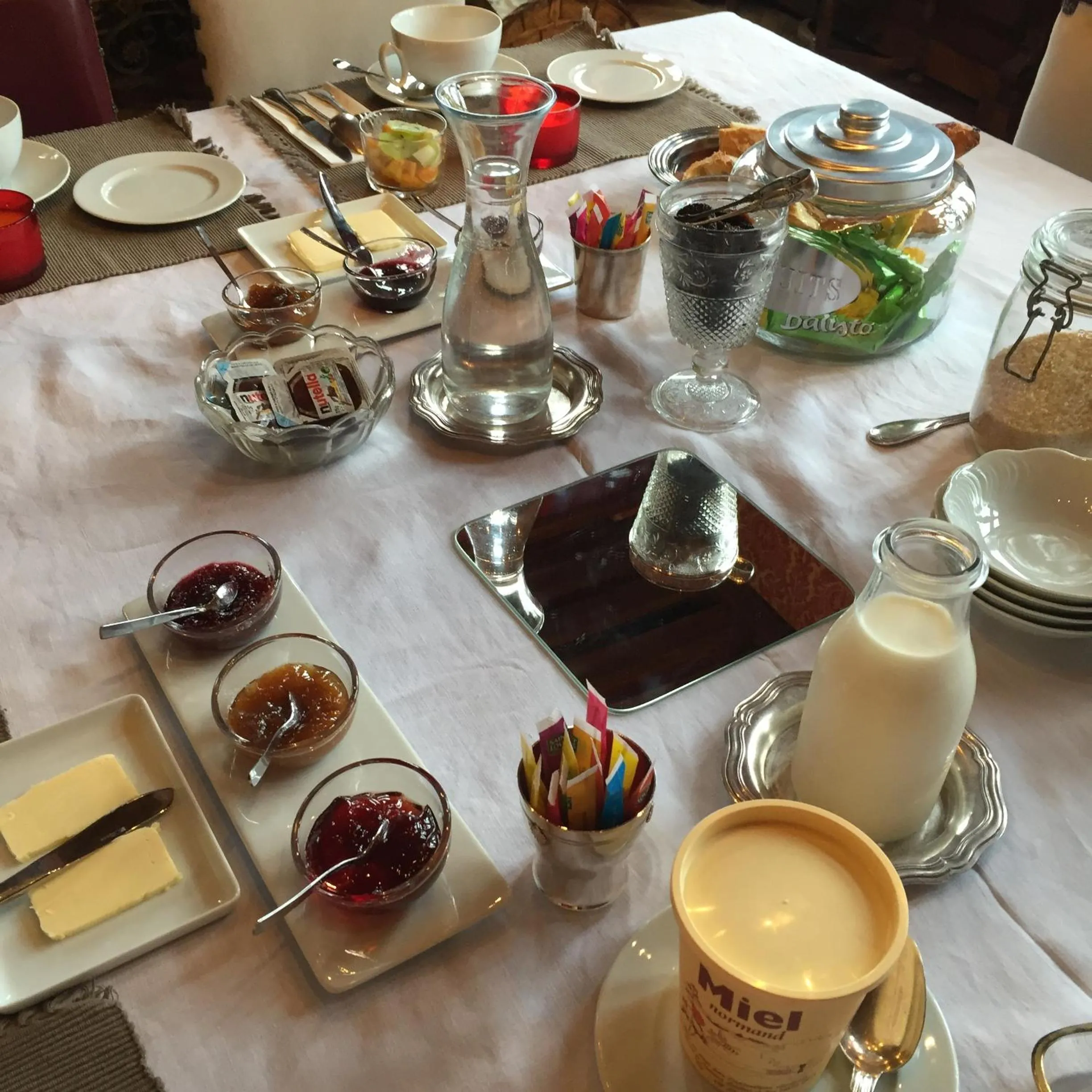 Continental breakfast in Le Manoir de Bénédicte B&B