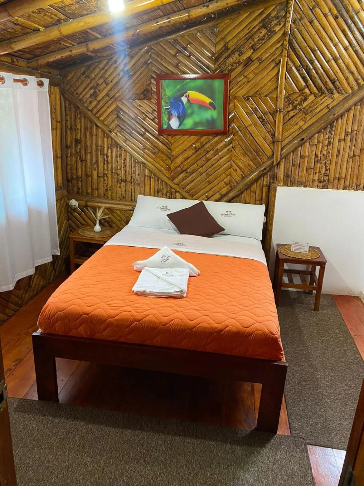 Bed in La Posada de Mindo