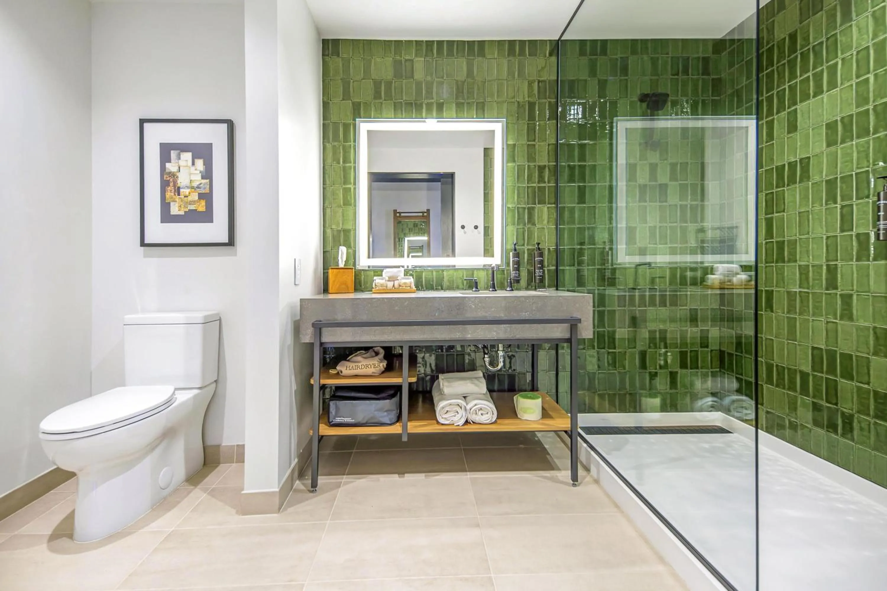 Bathroom in The Key Hotel Dubuque, Tapestry Collection By Hilton