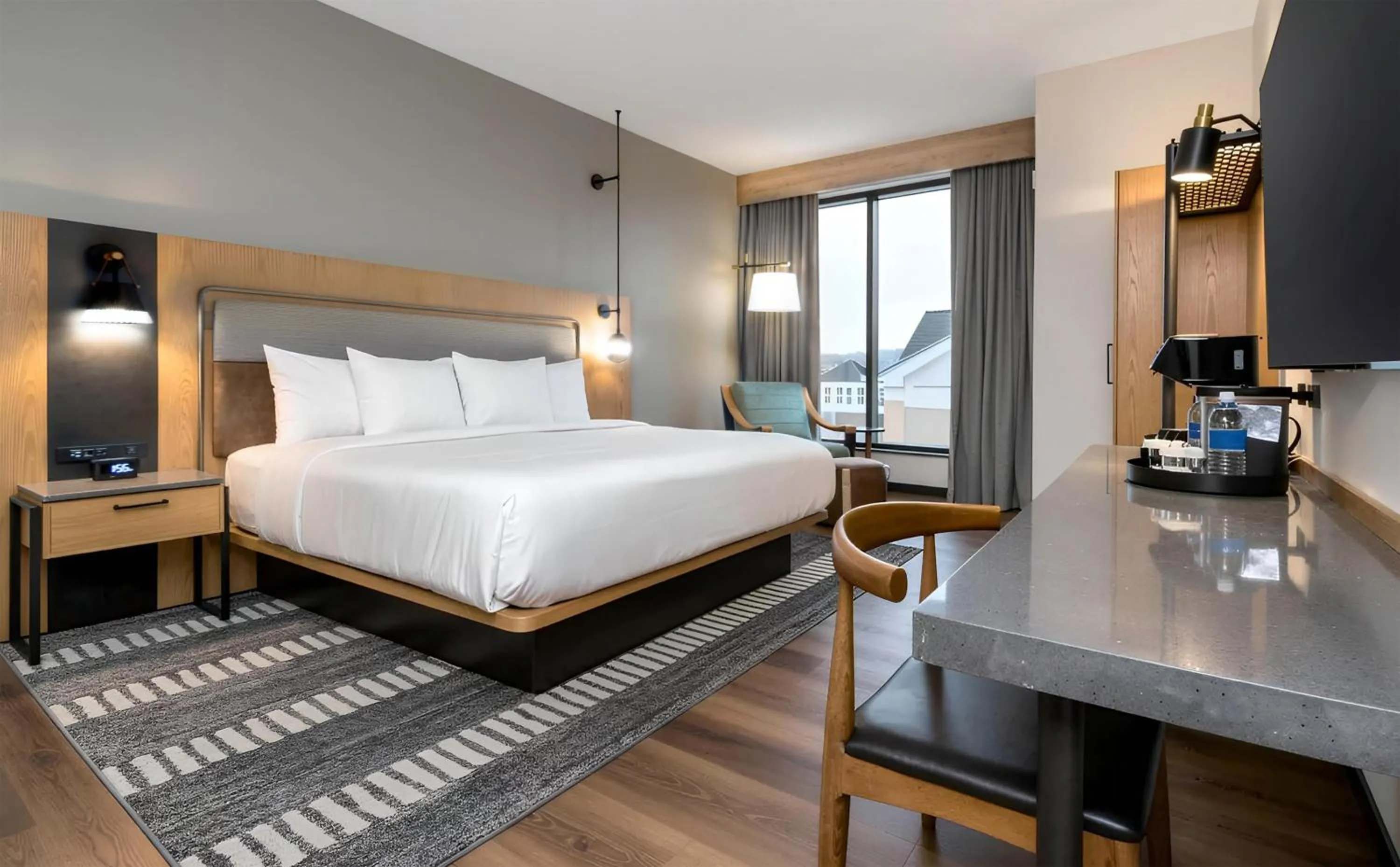 Bed in The Key Hotel Dubuque, Tapestry Collection By Hilton