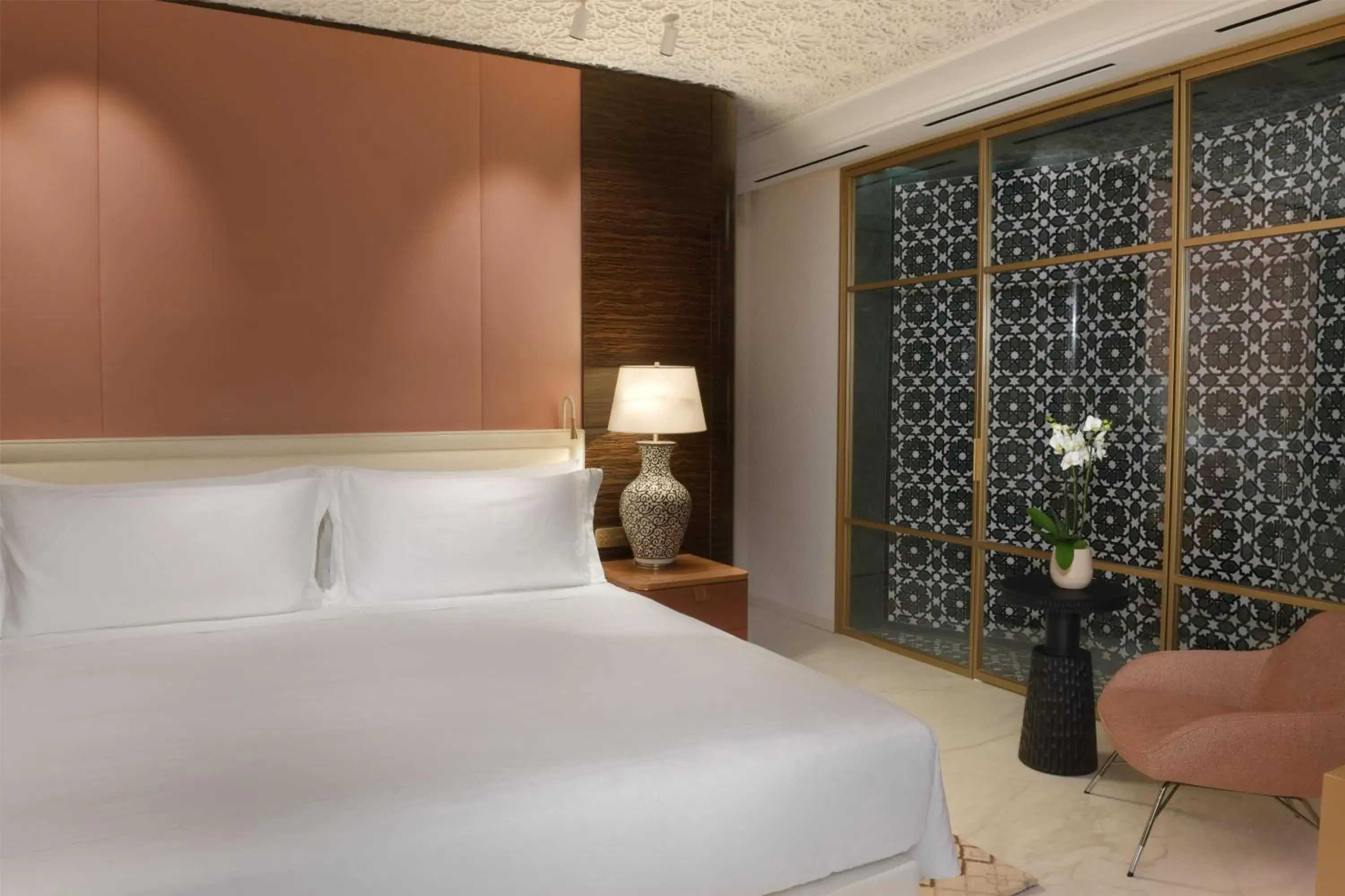 One-Bedroom Deluxe King Suite with Panoramic View in Waldorf Astoria Rabat Salé One-Bedroom Deluxe King Suite with Panoramic View in Waldorf Astoria Rabat Salé