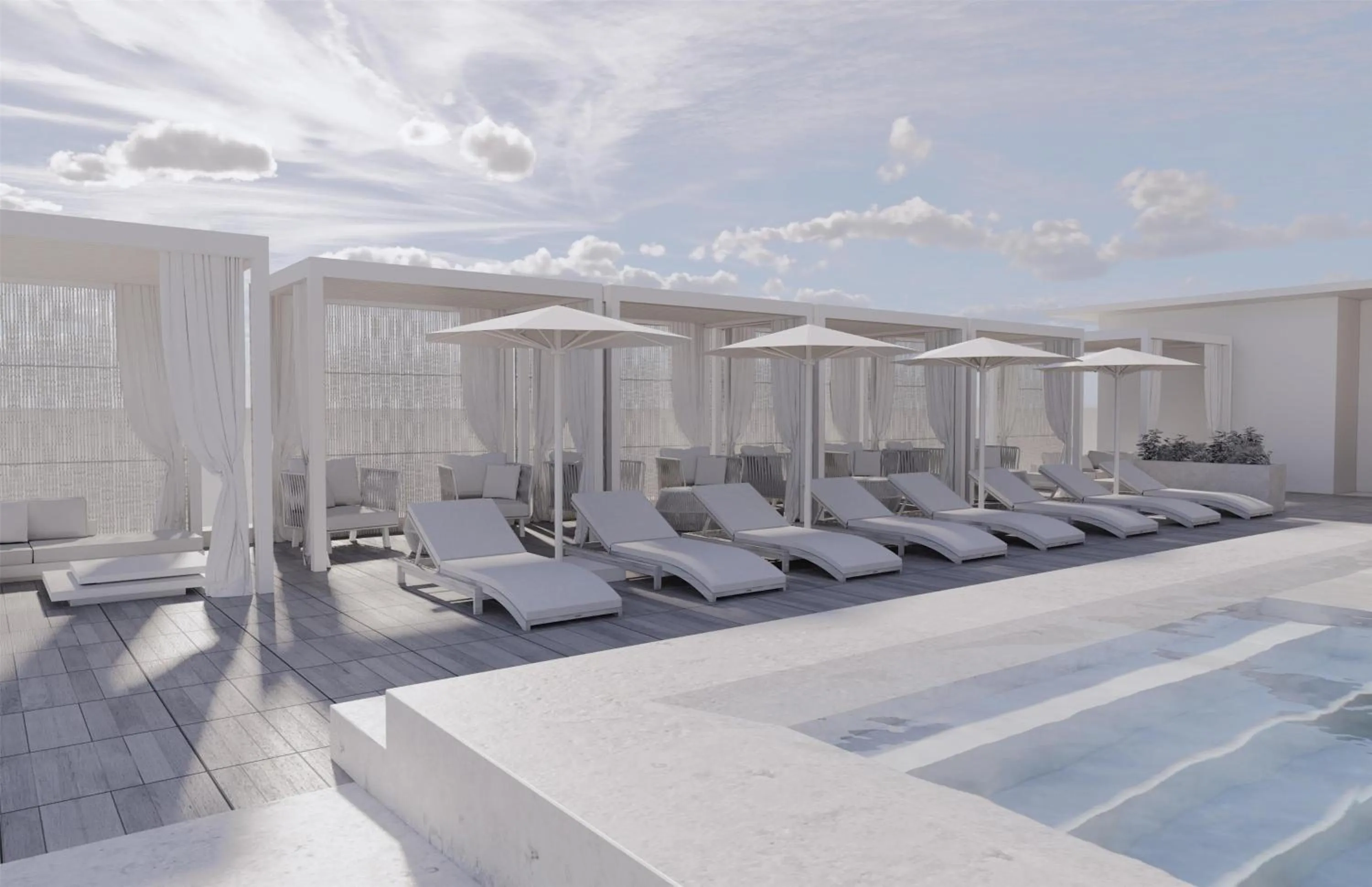 Pool view in The Monarch San Antonio, Curio Collection By Hilton