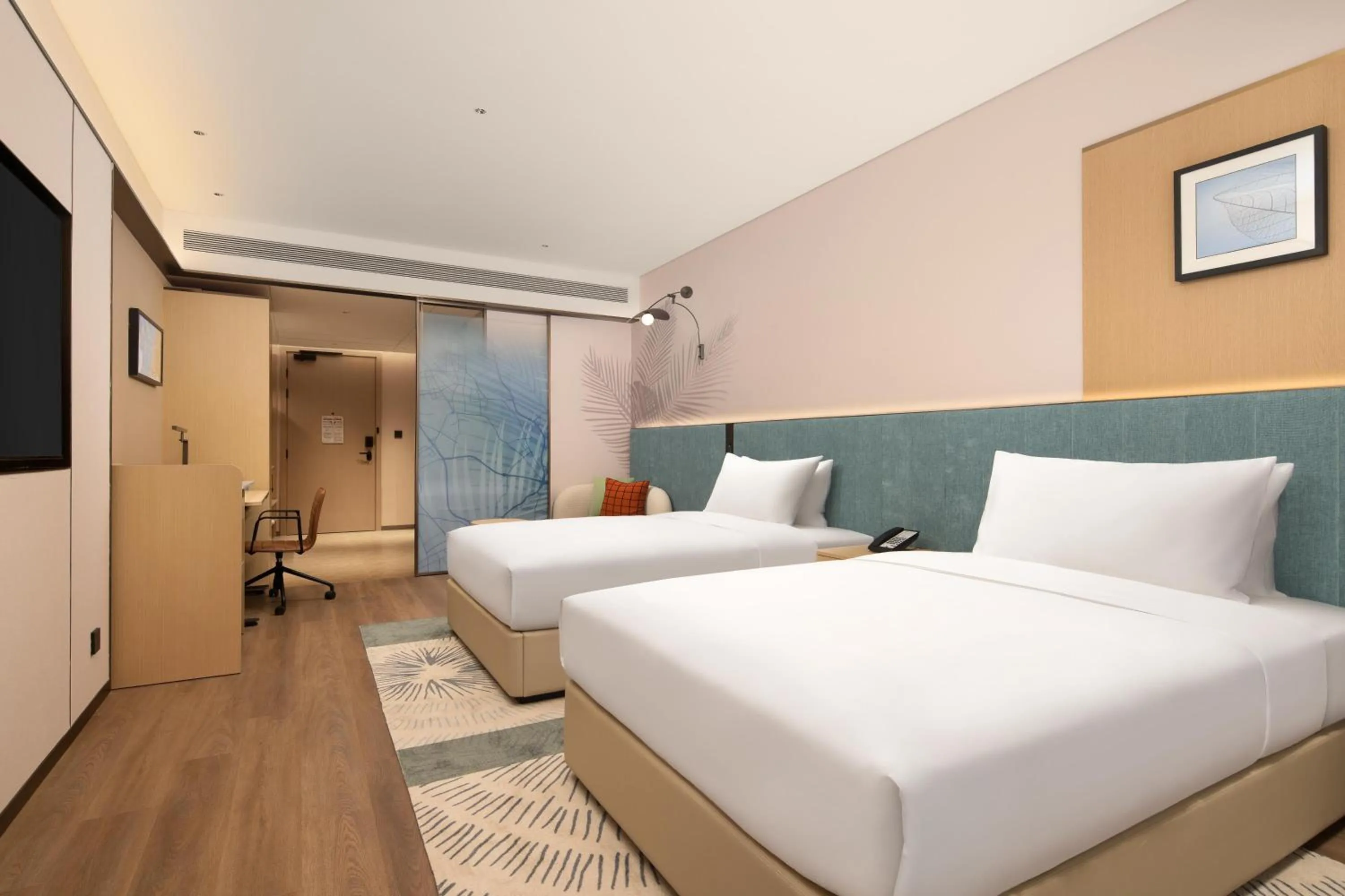 Bed in Hilton Garden Inn Shenzhen Pingshan Chaoshang Plaza