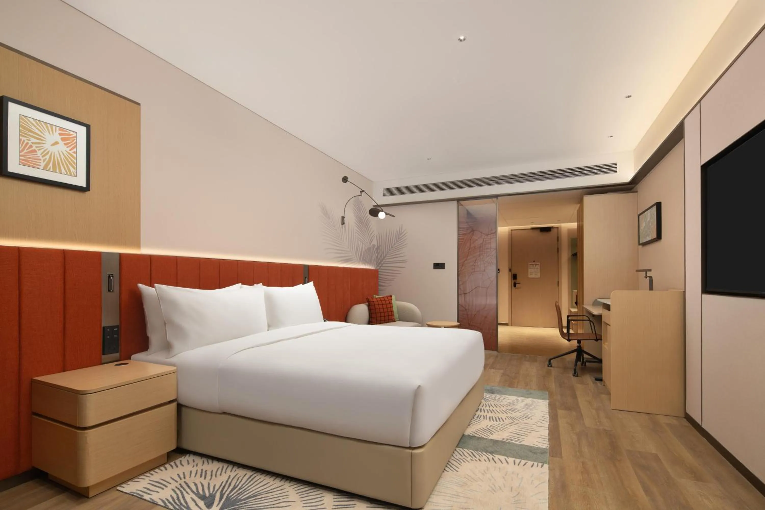 Bed in Hilton Garden Inn Shenzhen Pingshan Chaoshang Plaza