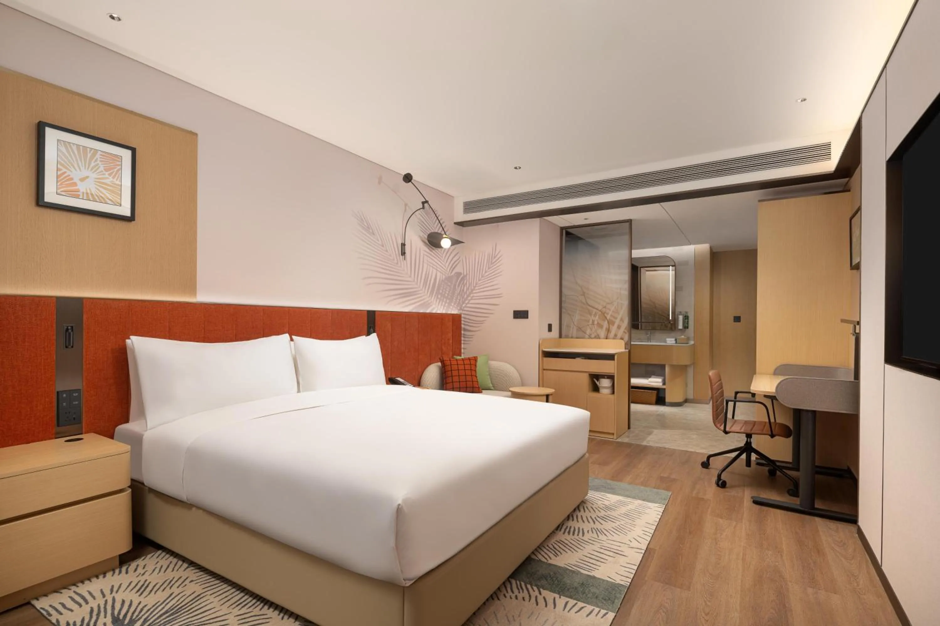 Bed in Hilton Garden Inn Shenzhen Pingshan Chaoshang Plaza