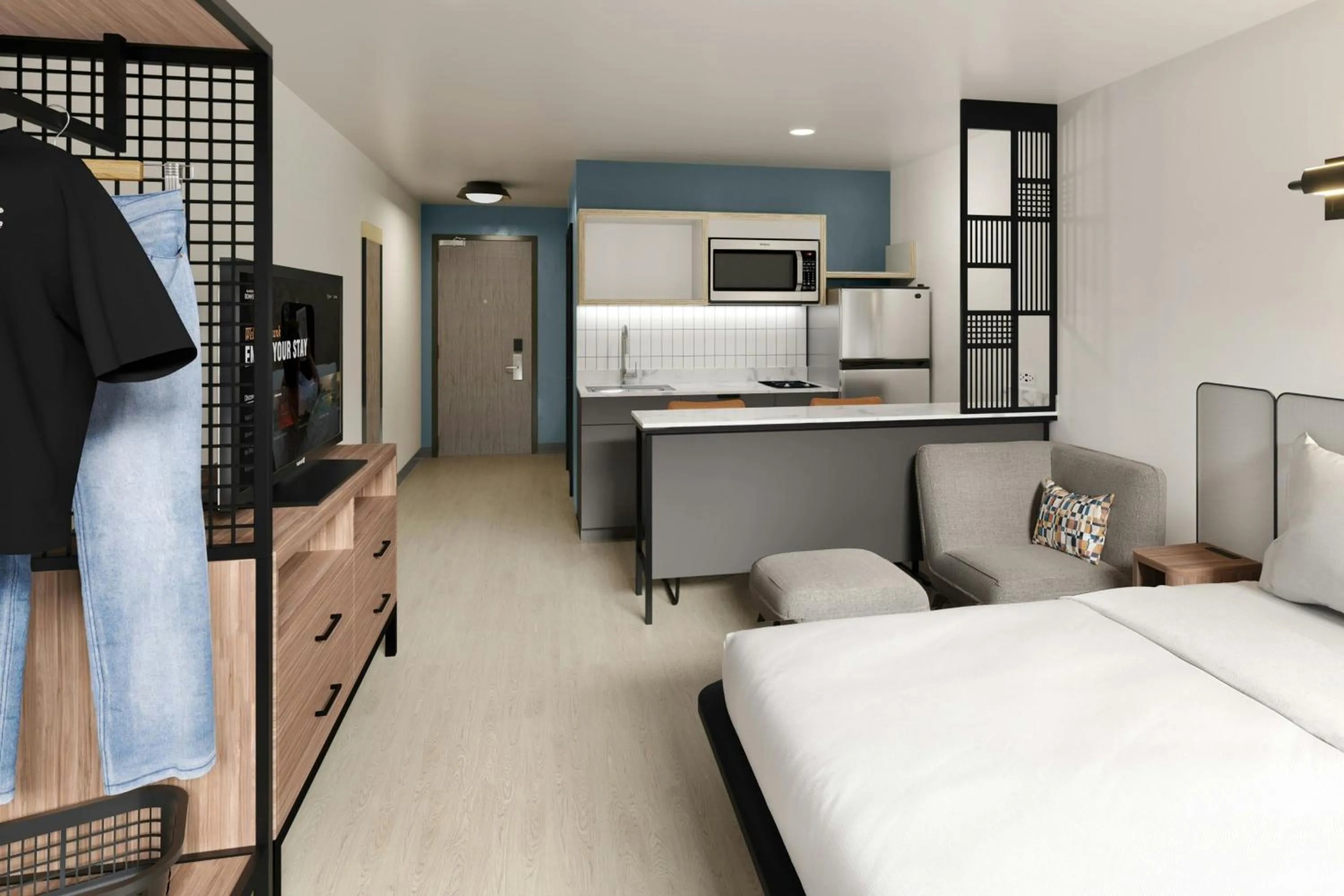 Photo of the whole room, Bed in StudioRes by Marriott Newnan