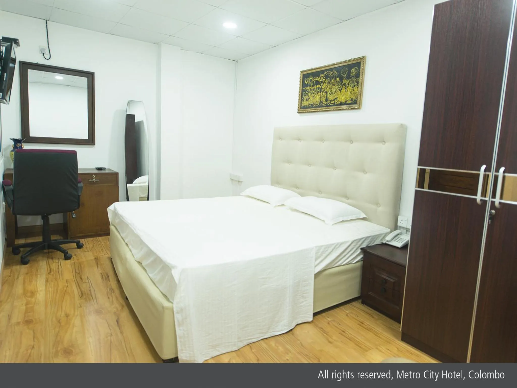 Decorative detail, Bed in Metro City Hotel