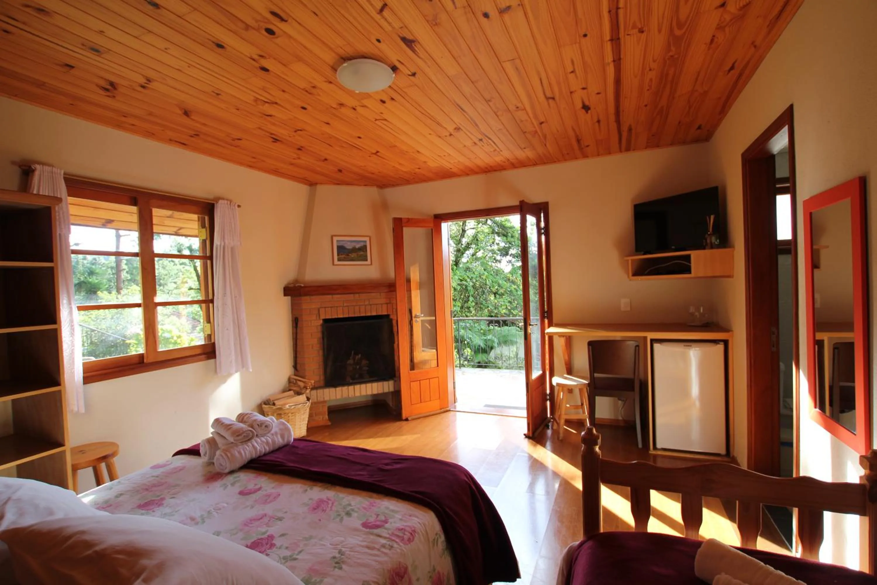 Bed in Pousada Aguia da Montanha