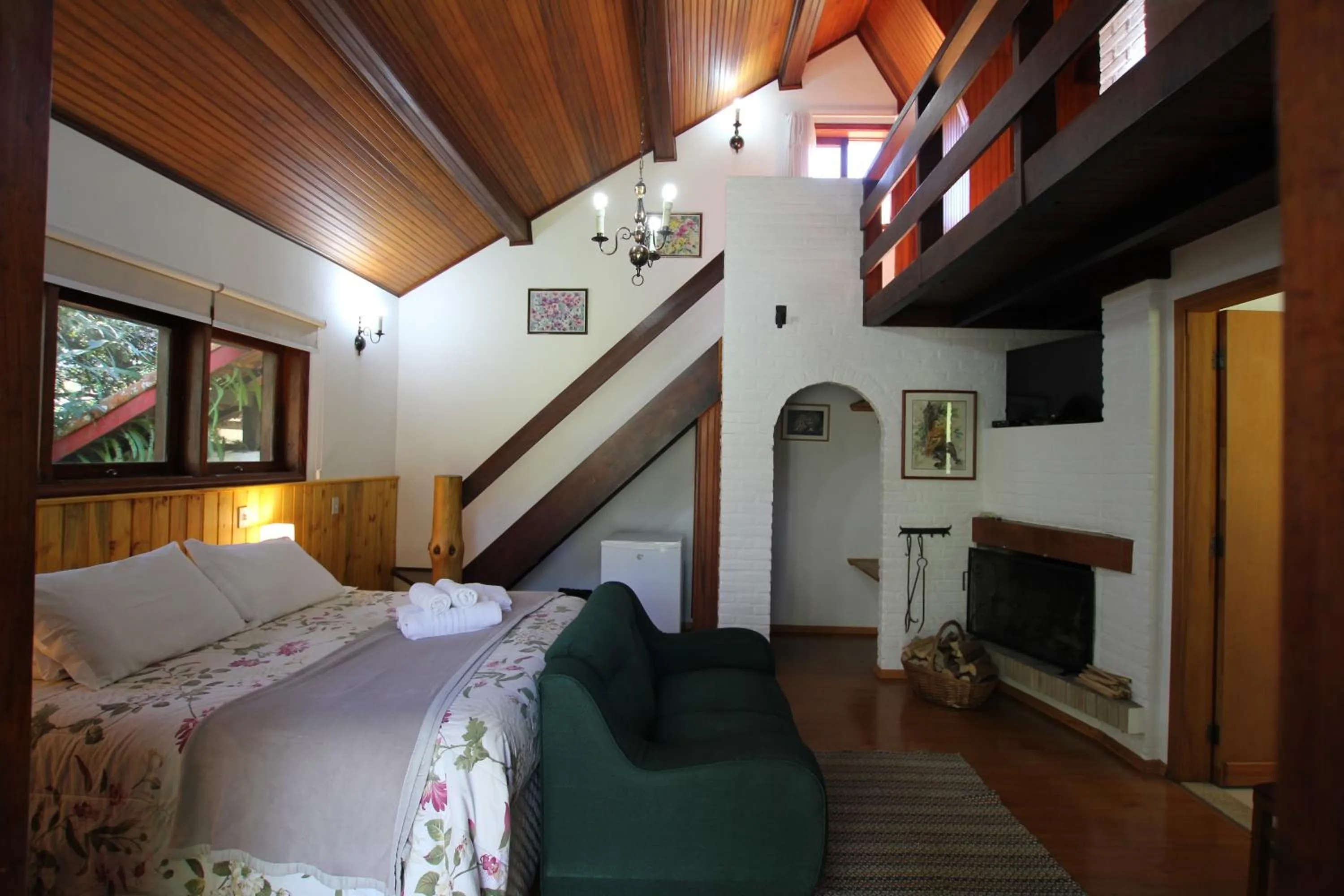 Bed in Pousada Aguia da Montanha