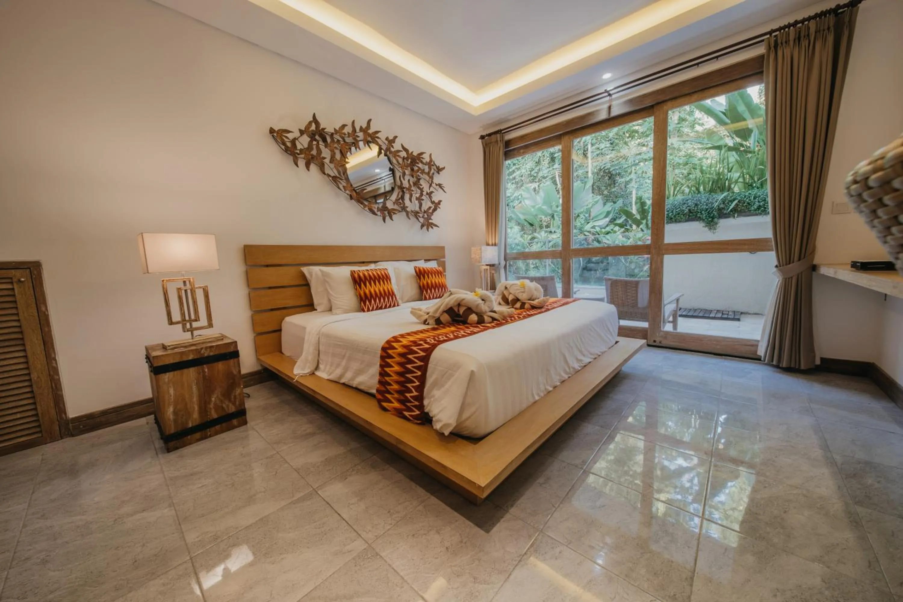 Bed in La-Meli Villas Ubud