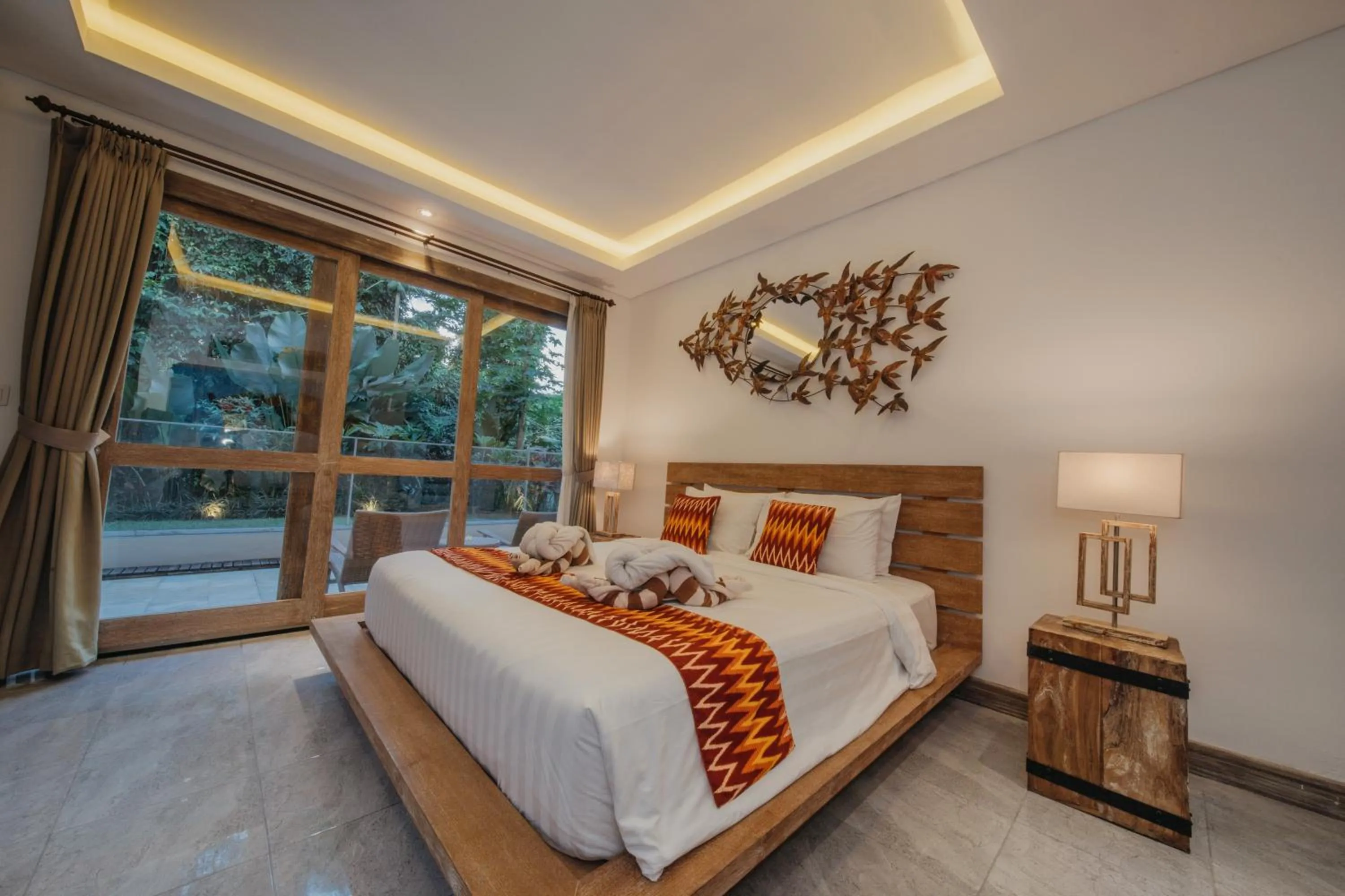 Bed in La-Meli Villas Ubud