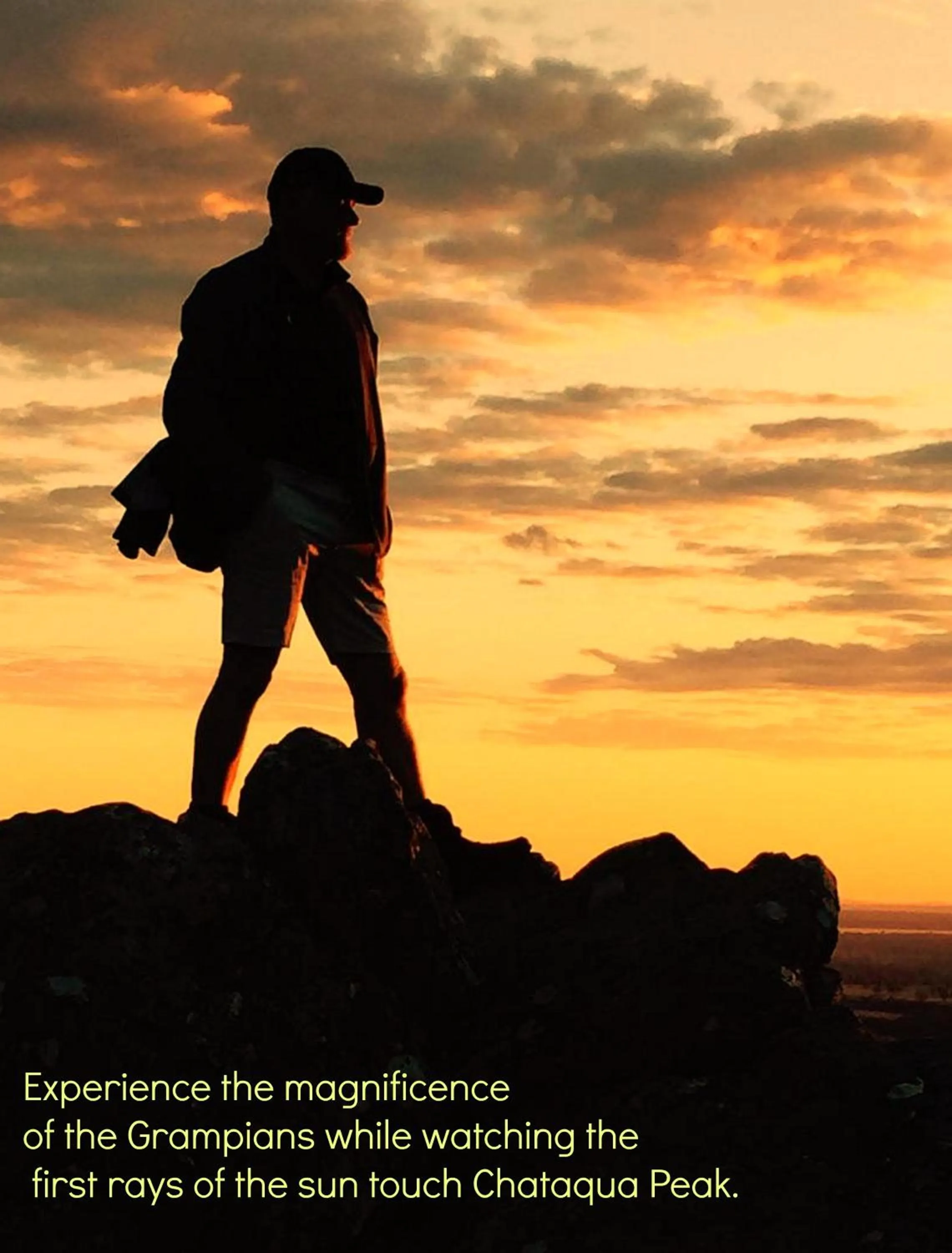 Text overlay in Pinnacle Holiday Lodge