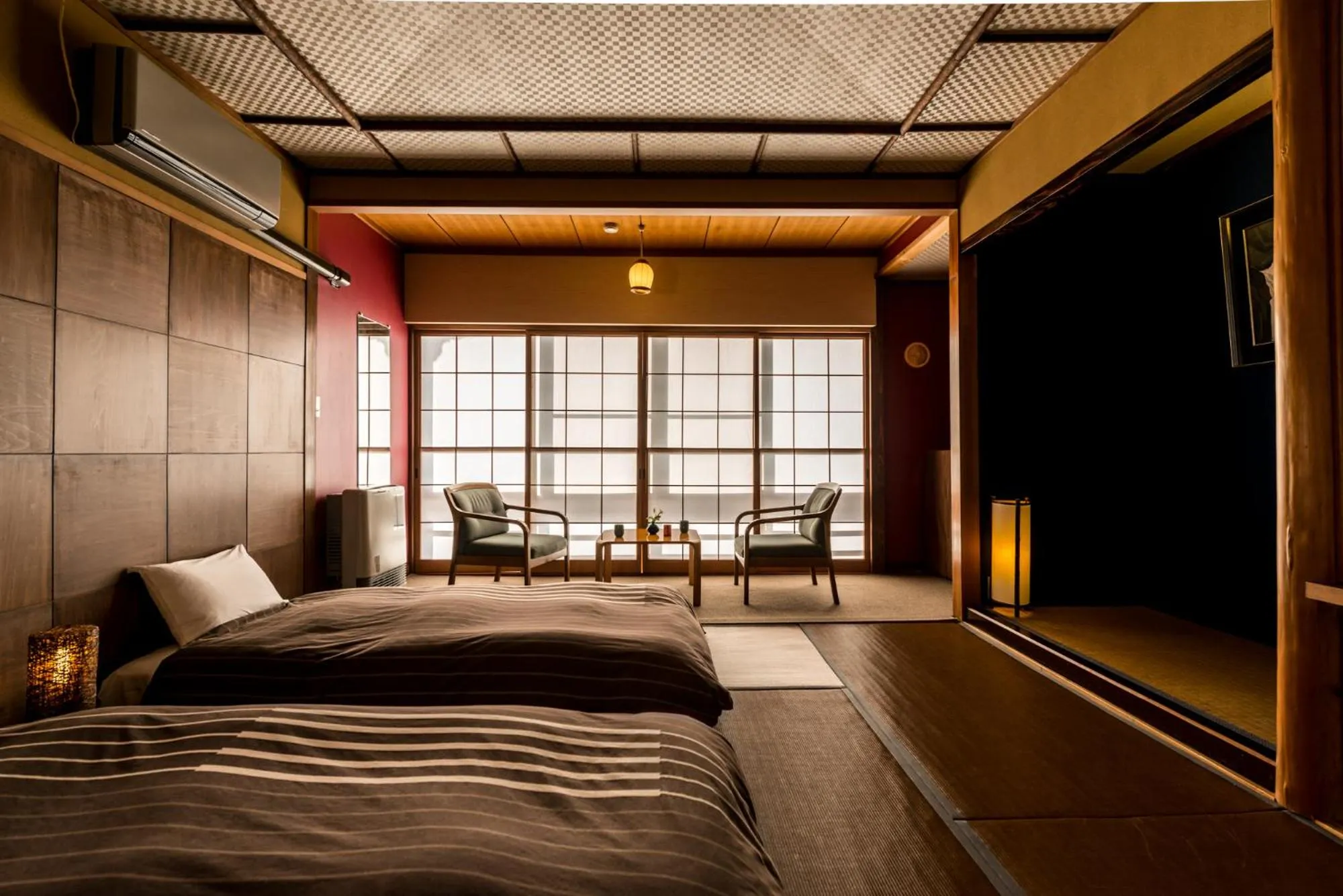 Bed in Takamiya Ryokan Yamakawa