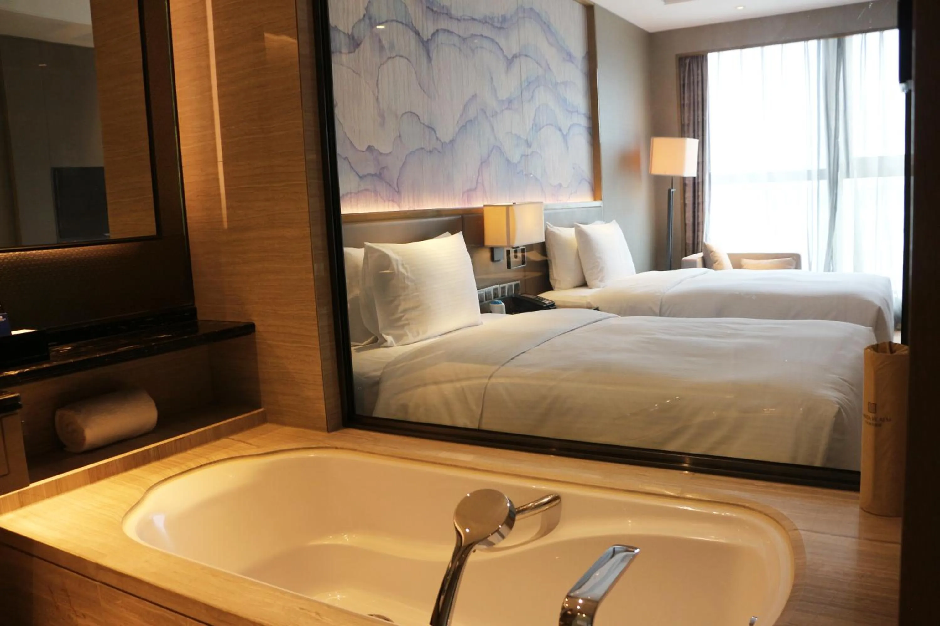 Bath, Bed in Wanda Realm Huangshi
