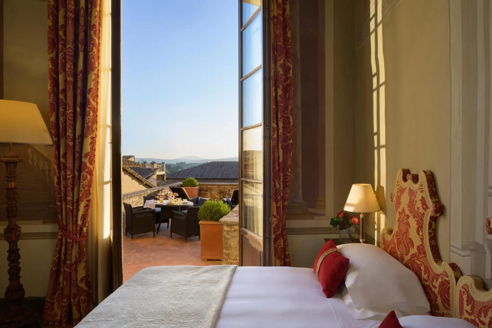 Deluxe Double or Twin Room with Terrace in Grand Hotel Continental Siena - Starhotels Collezione Deluxe Double or Twin Room with Terrace in Grand Hotel Continental Siena - Starhotels Collezione