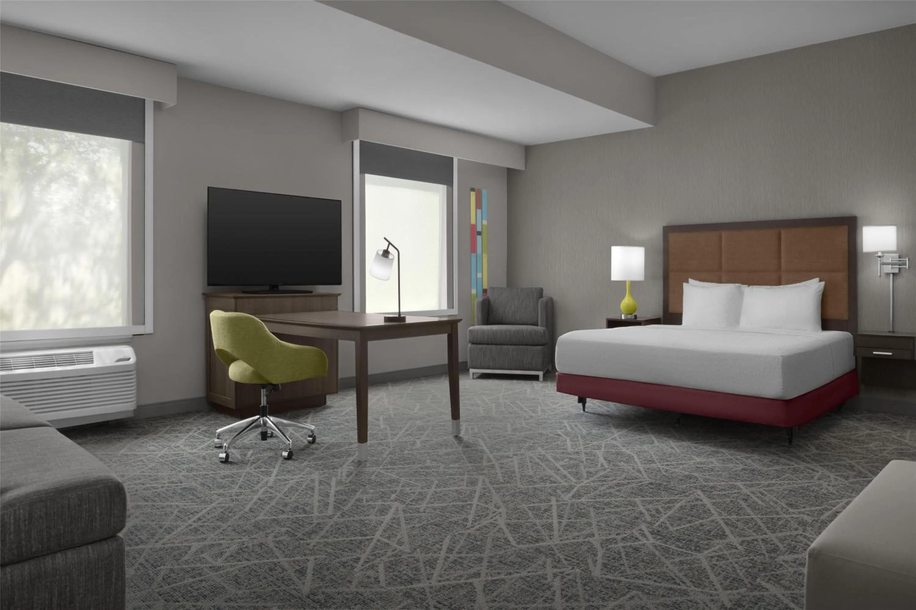 Bed in Hampton Inn and Suites Georgetown/Austin North, TX