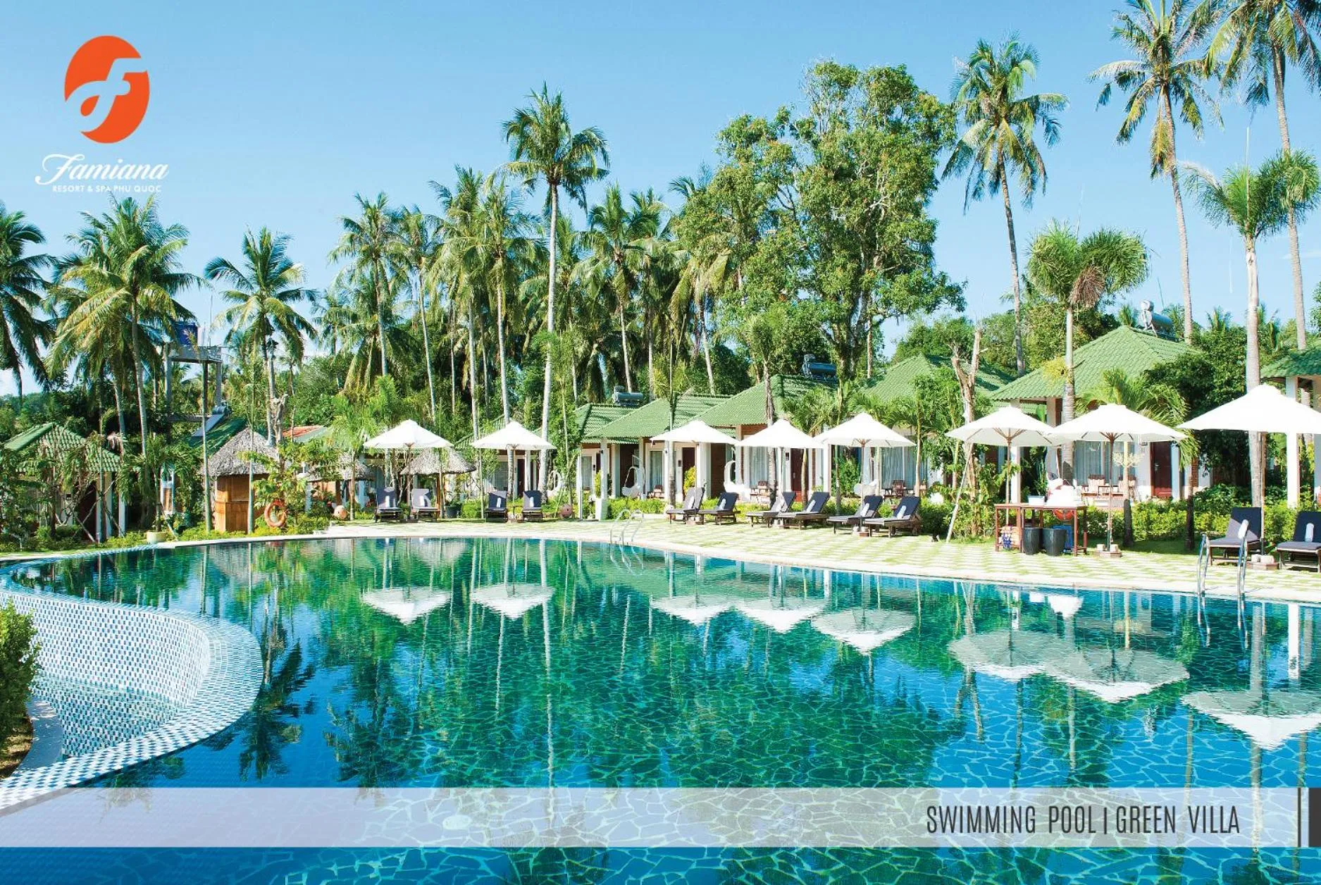 Swimming pool in Famiana Green Villa - Complimentary Airport Shuttle