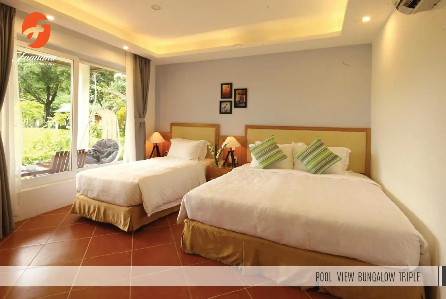 Pool View Bungalow Triple in Famiana Green Villa Pool View Bungalow Triple in Famiana Green Villa