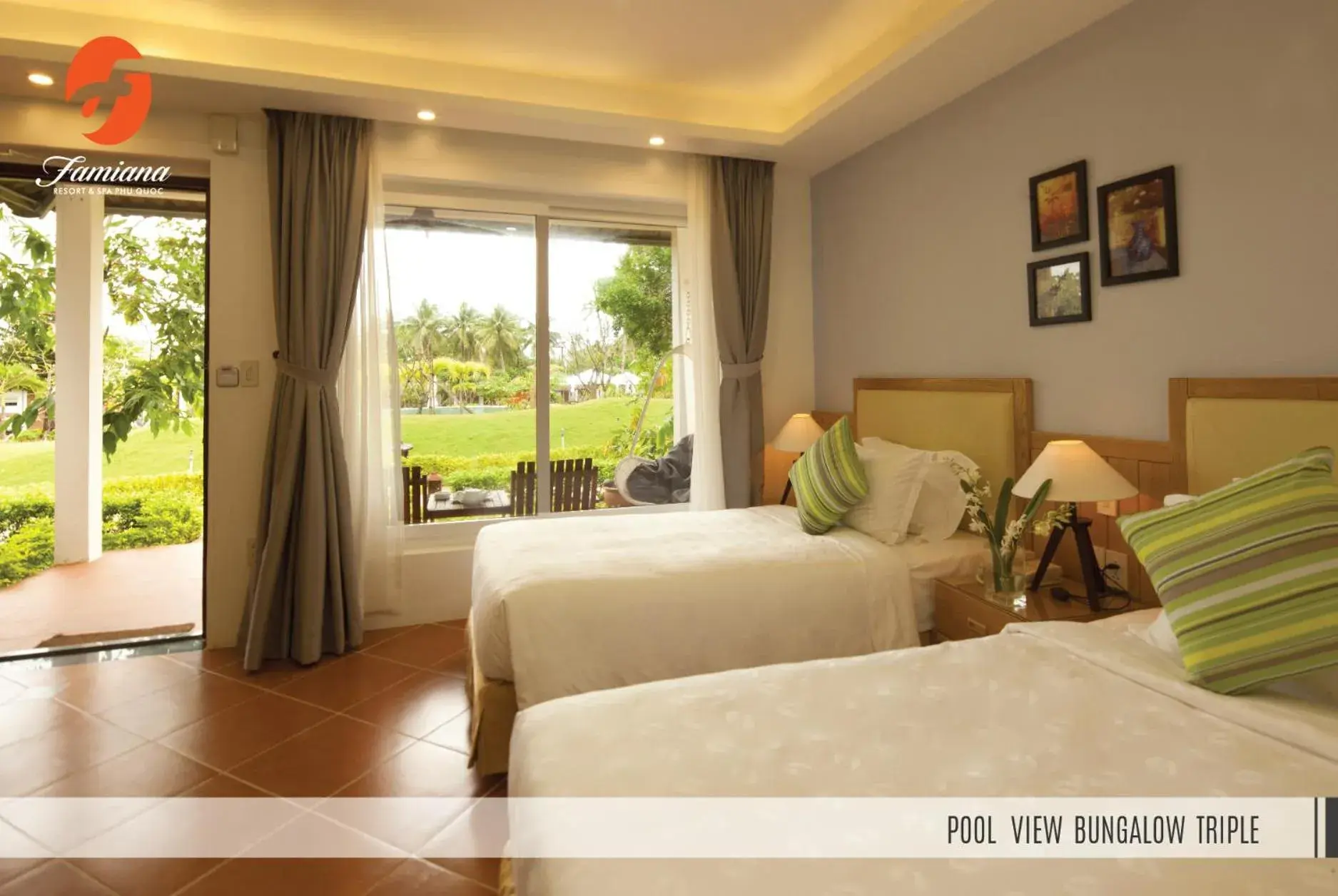 Pool View Bungalow Triple in Famiana Green Villa Pool View Bungalow Triple in Famiana Green Villa