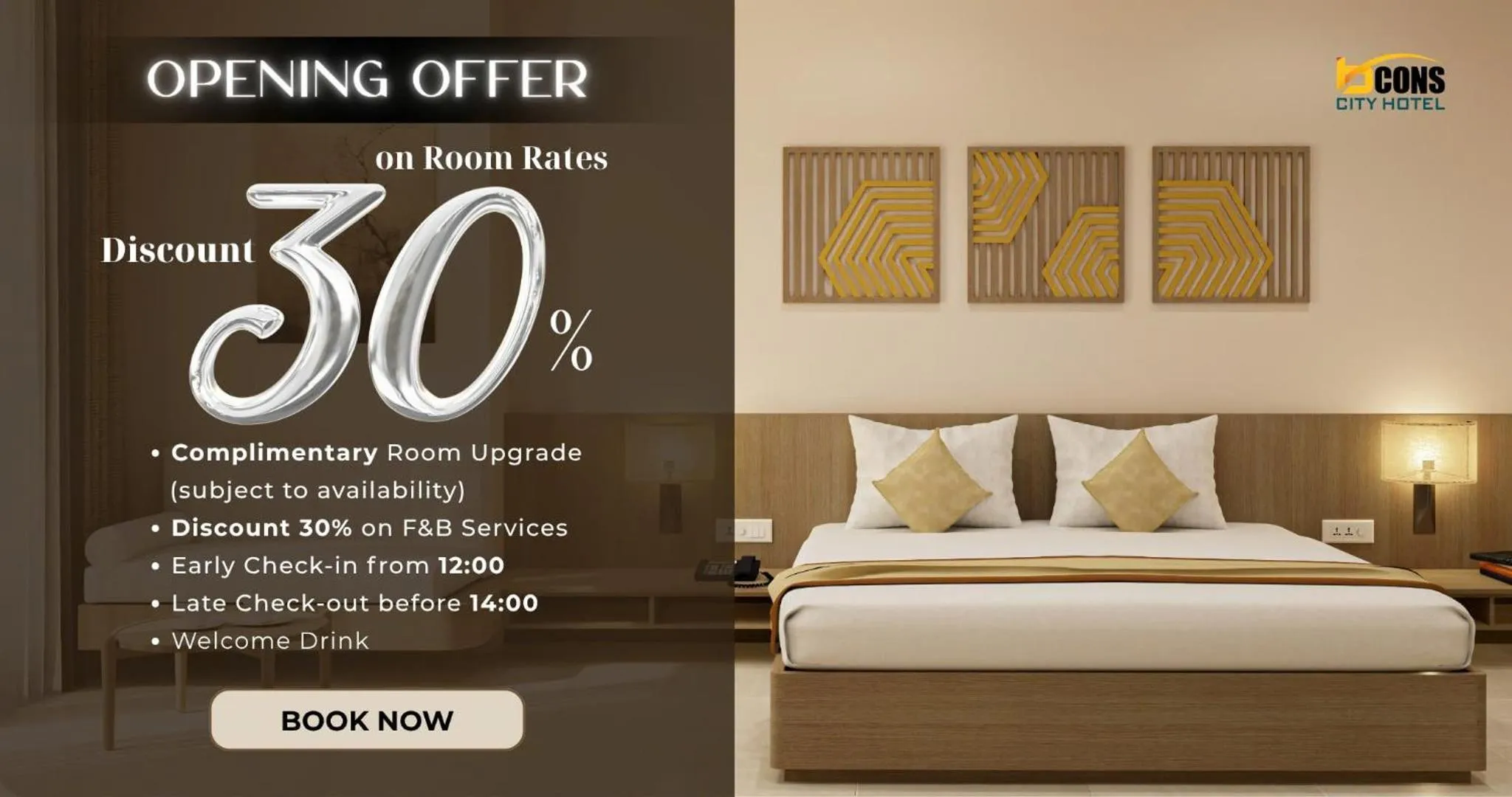 Property building, Bed in Bcons City Hotel