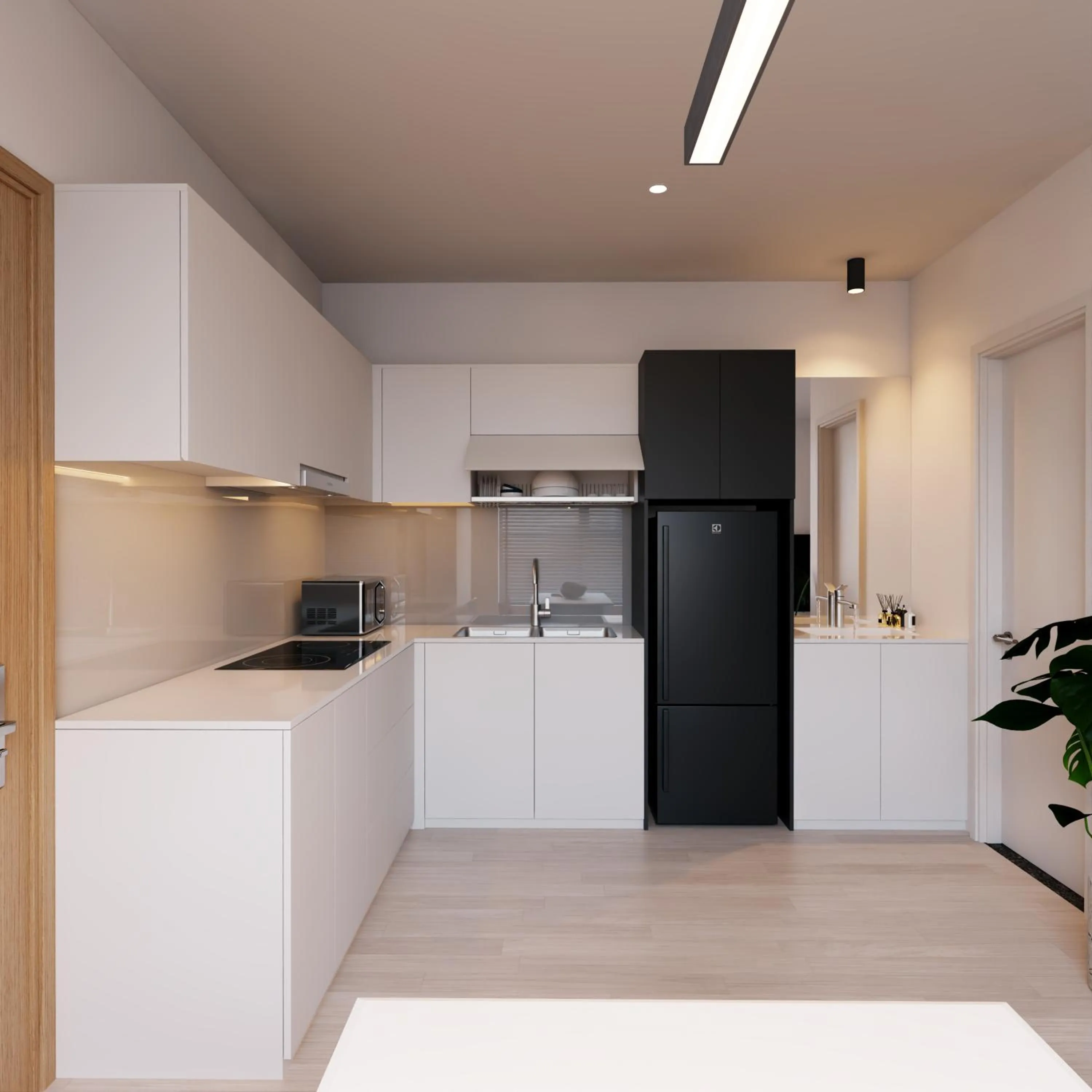 Kitchen or kitchenette in Bcons City Hotel