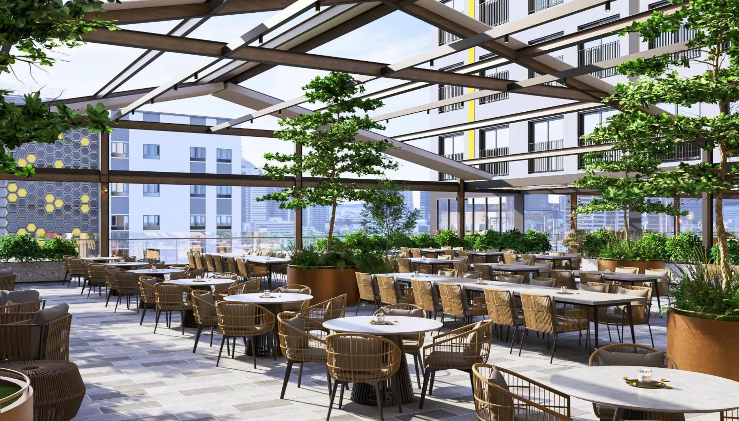 Restaurant/places to eat in Bcons City Hotel