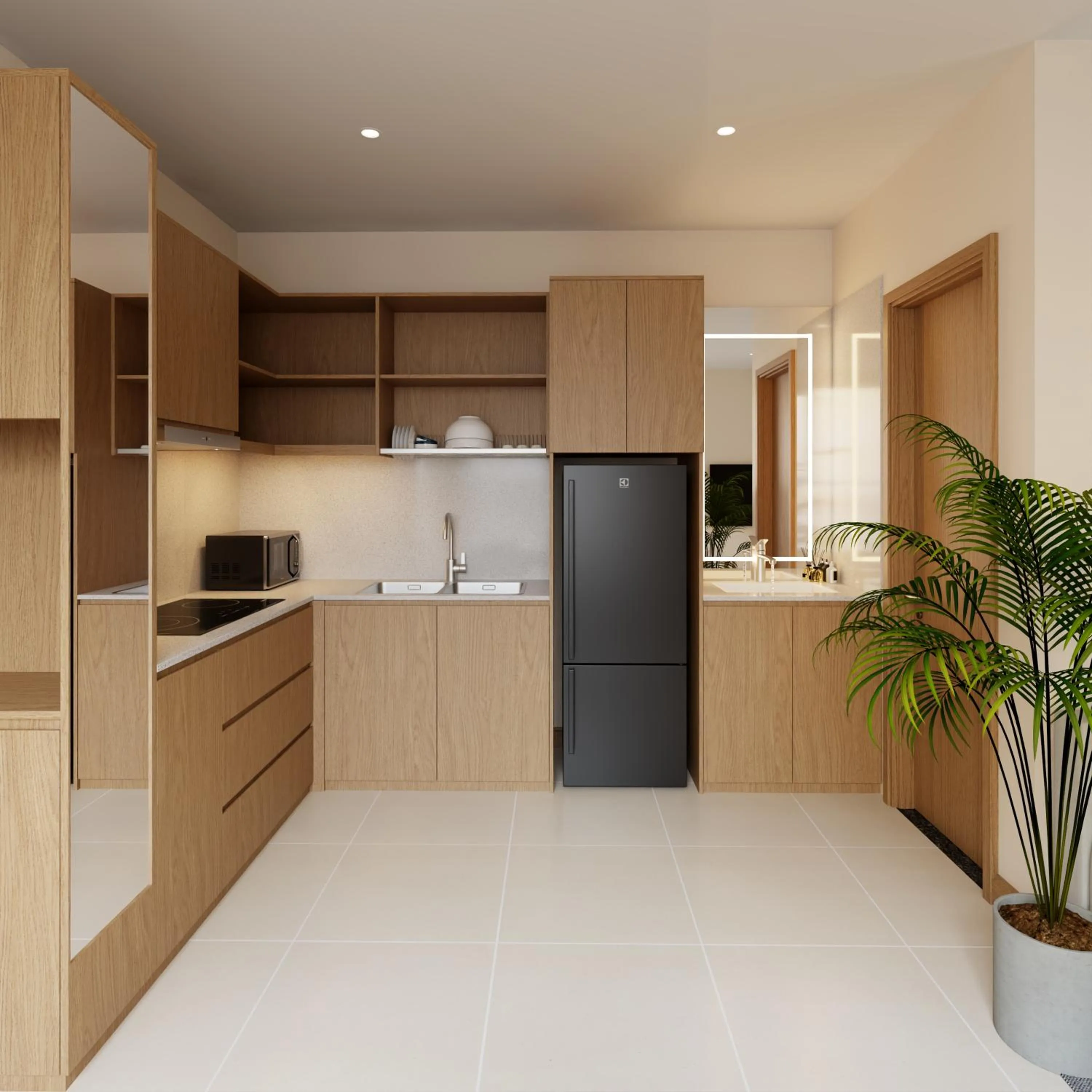 kitchen in Bcons City Hotel