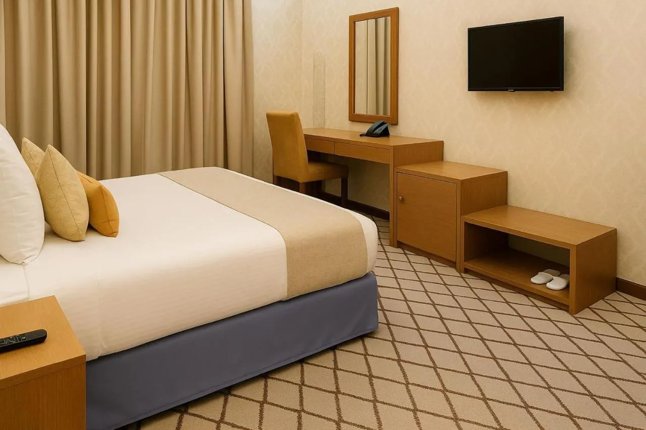 Bed in Tamr Inn Hotel