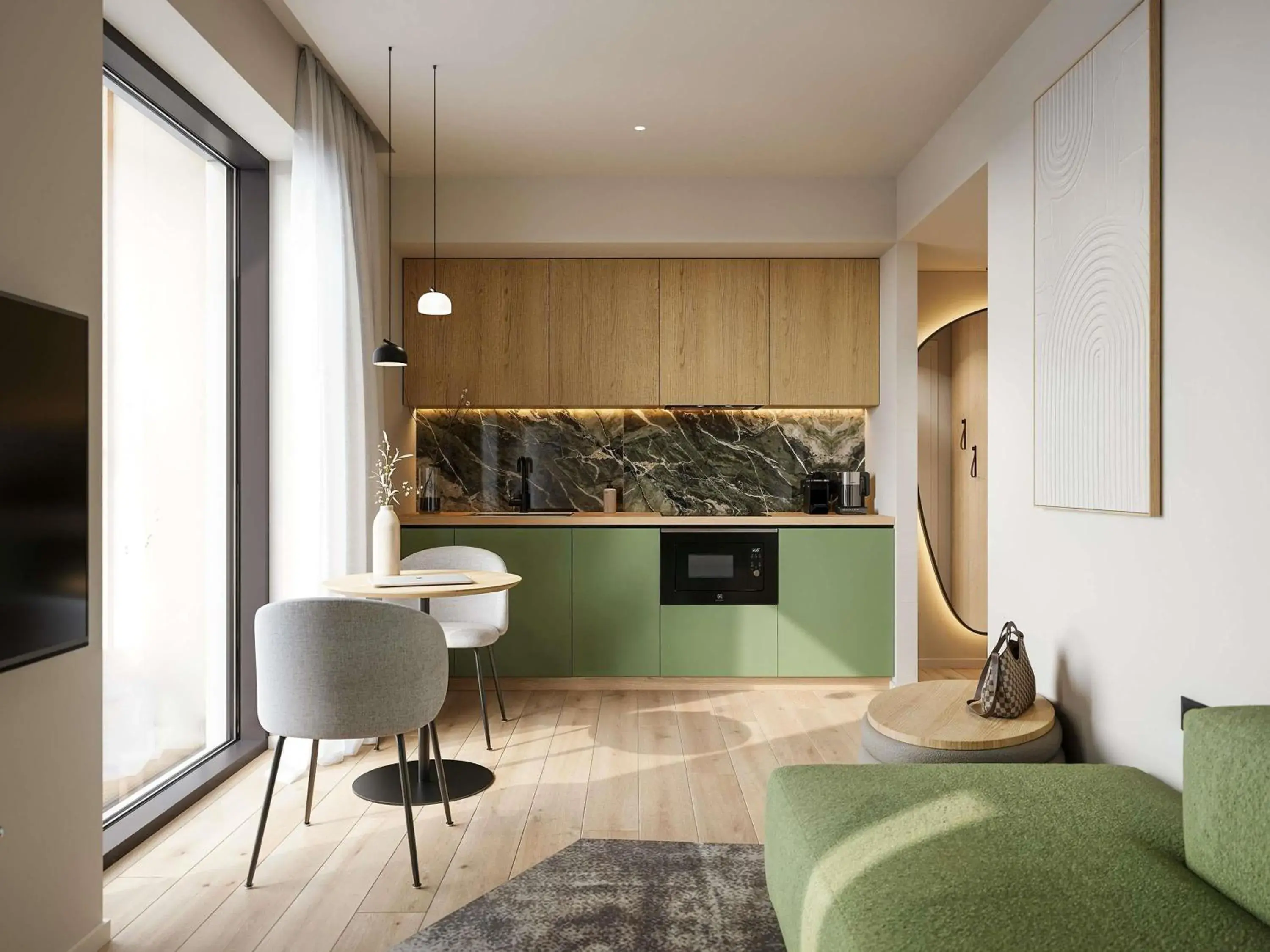 One-Bedroom Family Apartment with King Bed, Sofa and Terrace in Novotel Tallinn One-Bedroom Family Apartment with King Bed, Sofa and Terrace in Novotel Tallinn