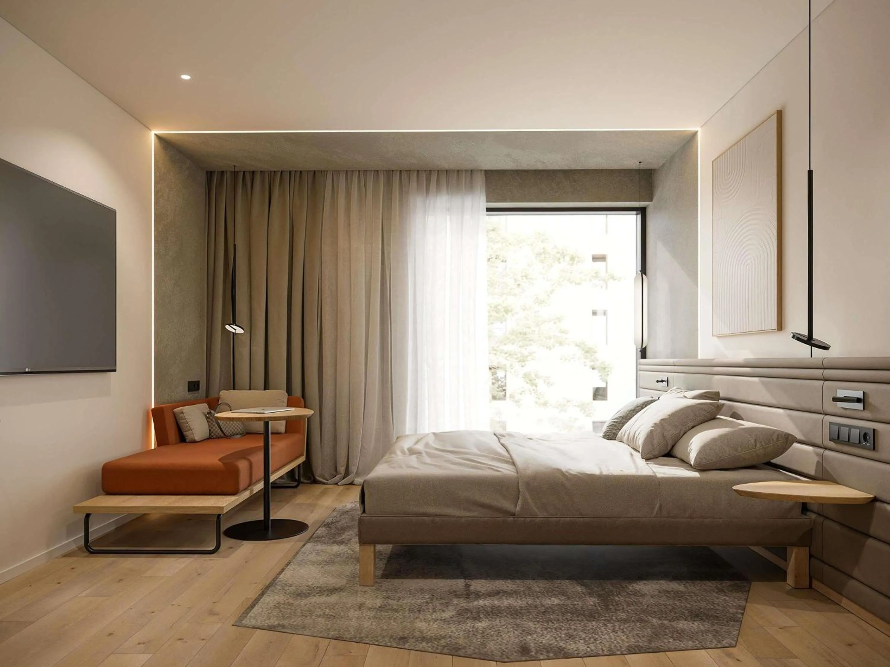 Bedroom, Bed in Novotel Tallinn