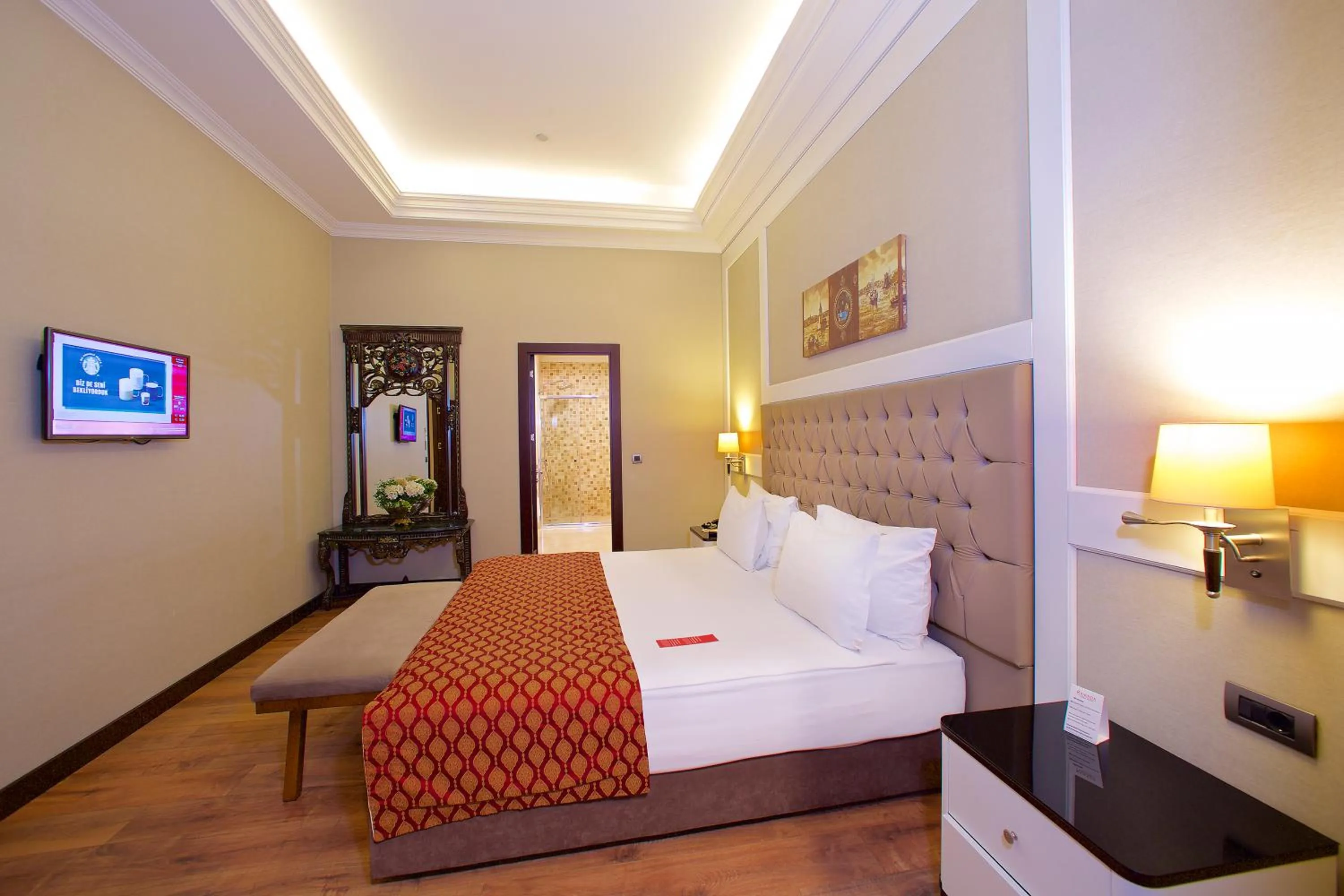 Communal lounge/ TV room, Bed in Ramada by Wyndham Istanbul Merter