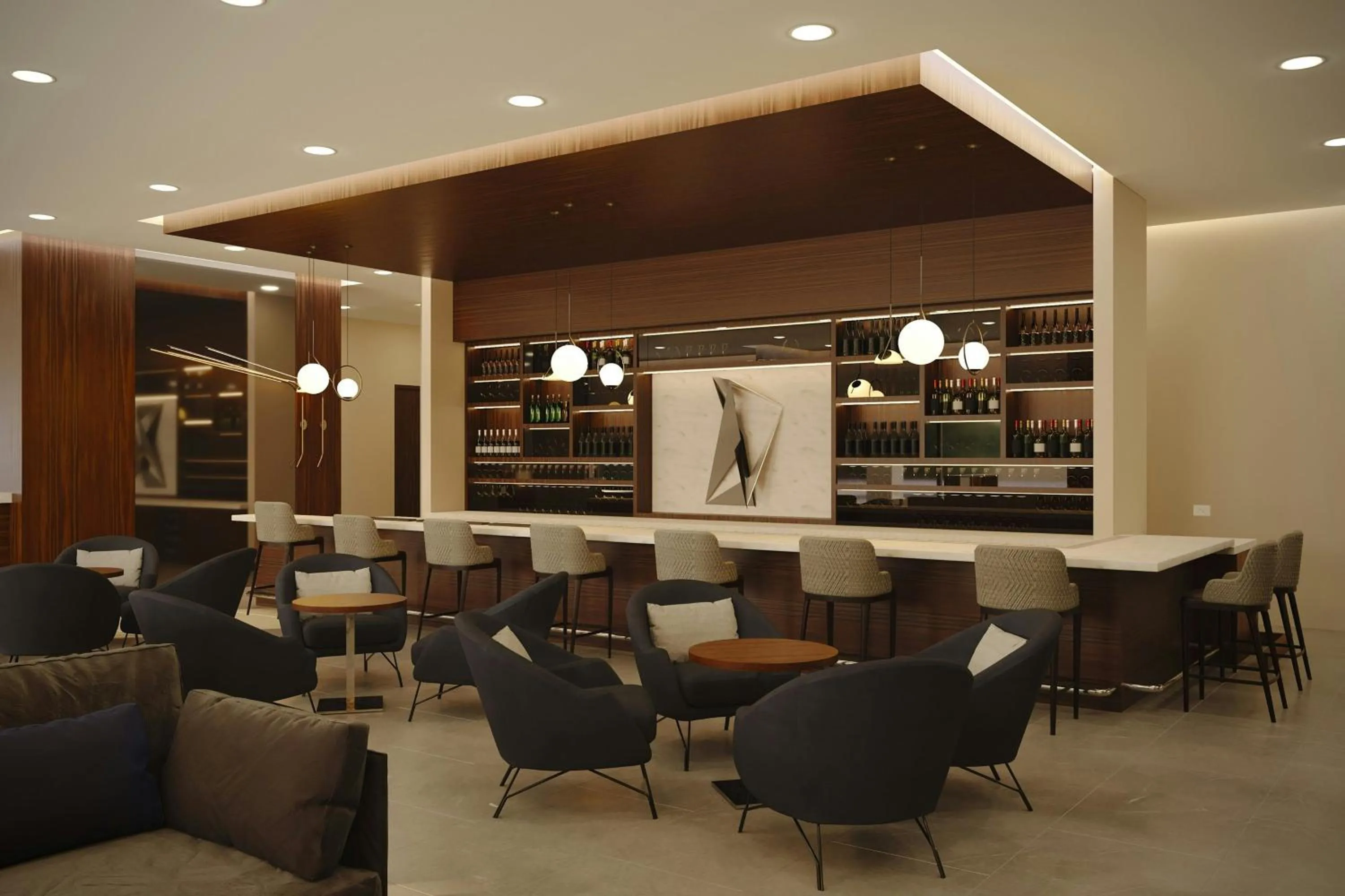 Lounge or bar in AC Hotel by Marriott Georgetown Guyana