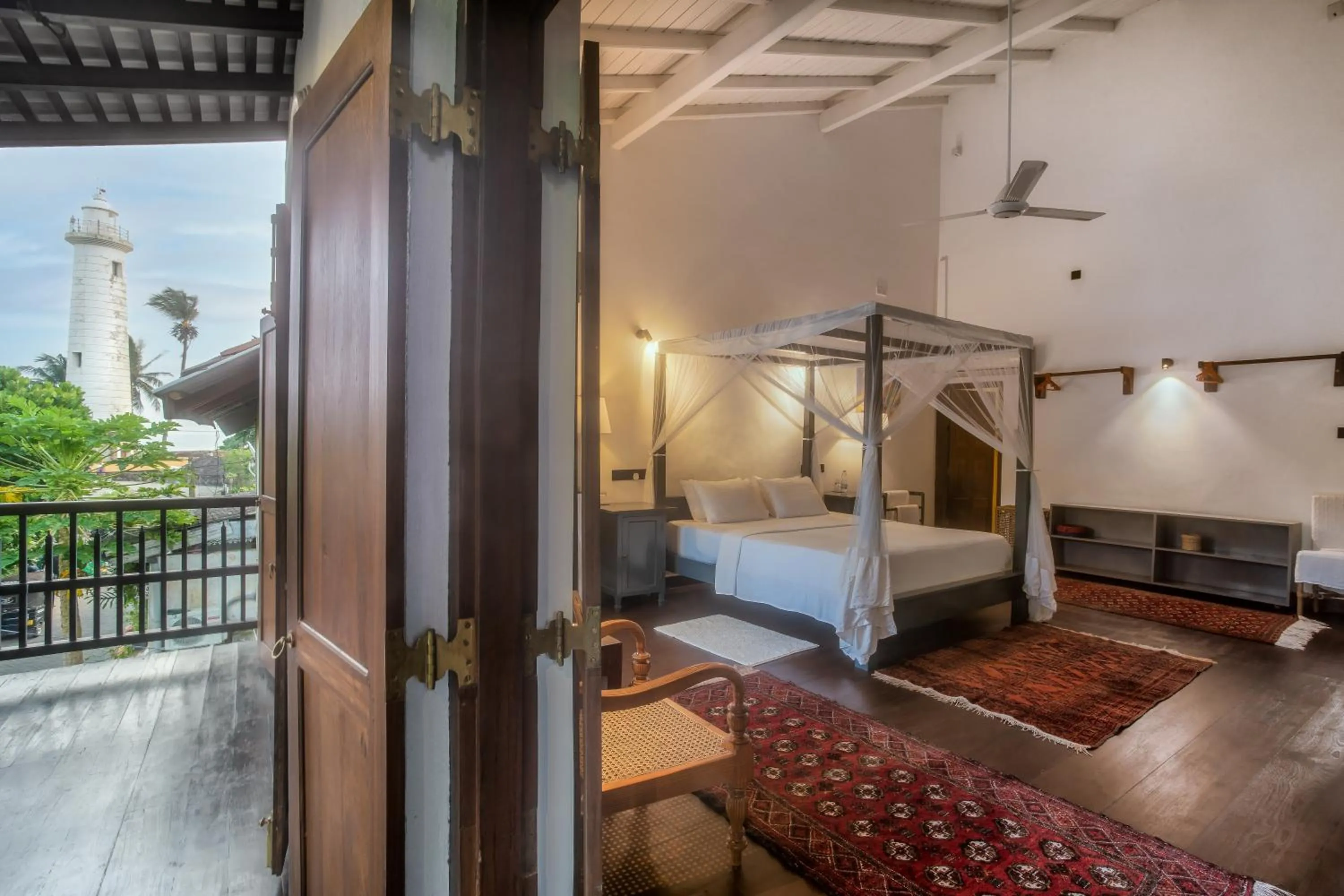 Patio, Bed in Villa Aurora, Galle Fort
