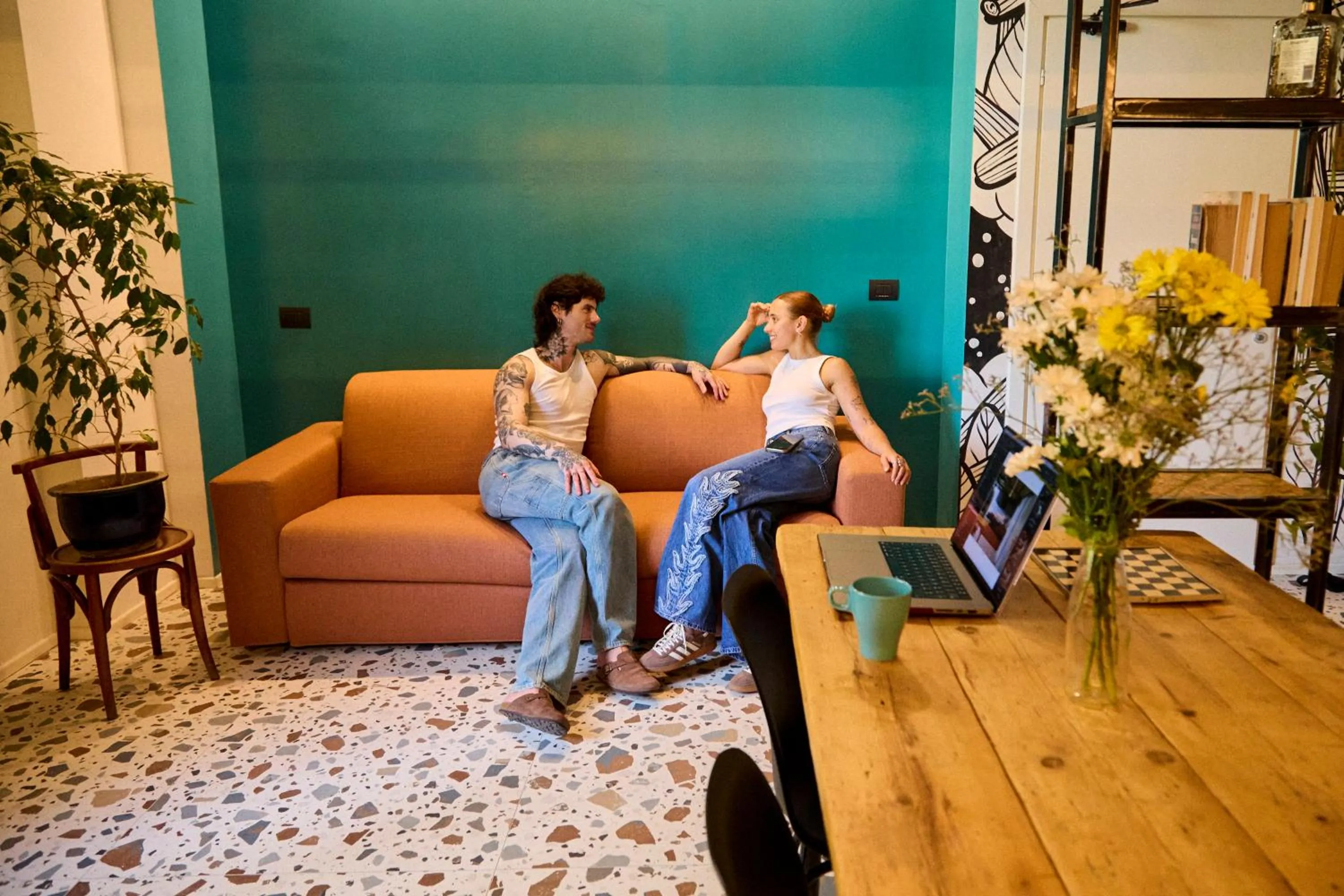 Living room in Madama Hostel & Bistrot