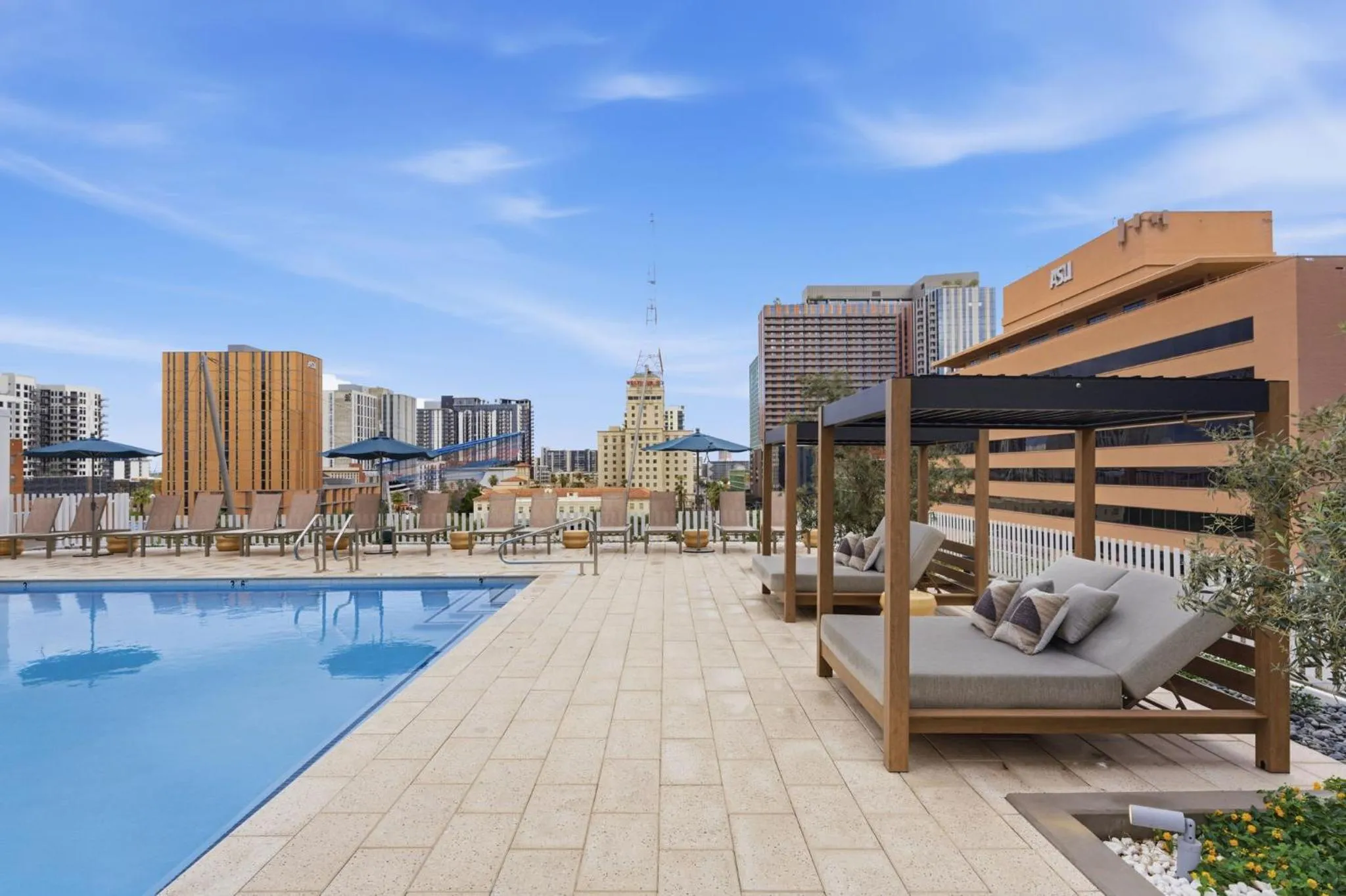 Pool view in Placemakr Downtown Phoenix