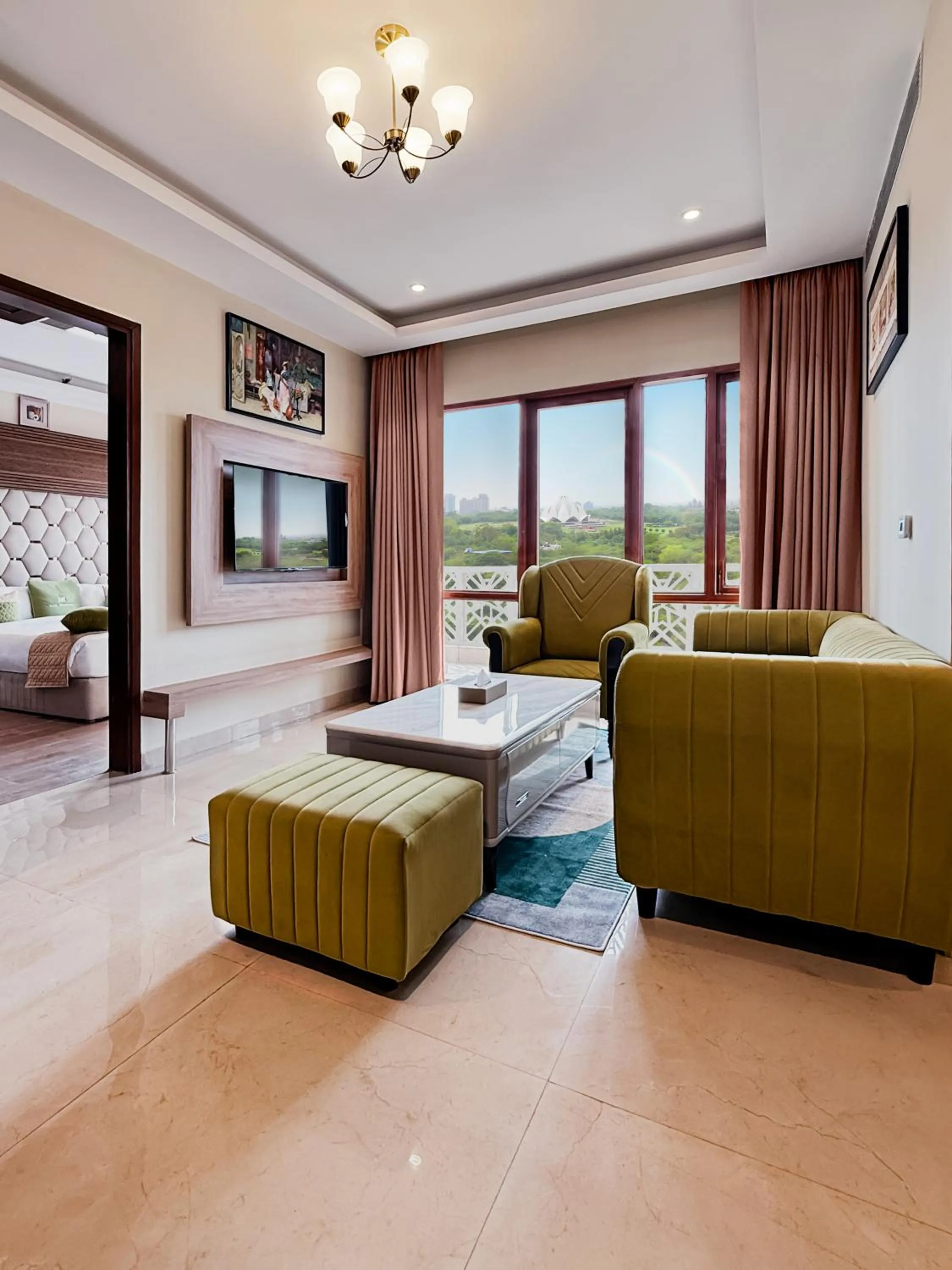 Living room in The Meriton