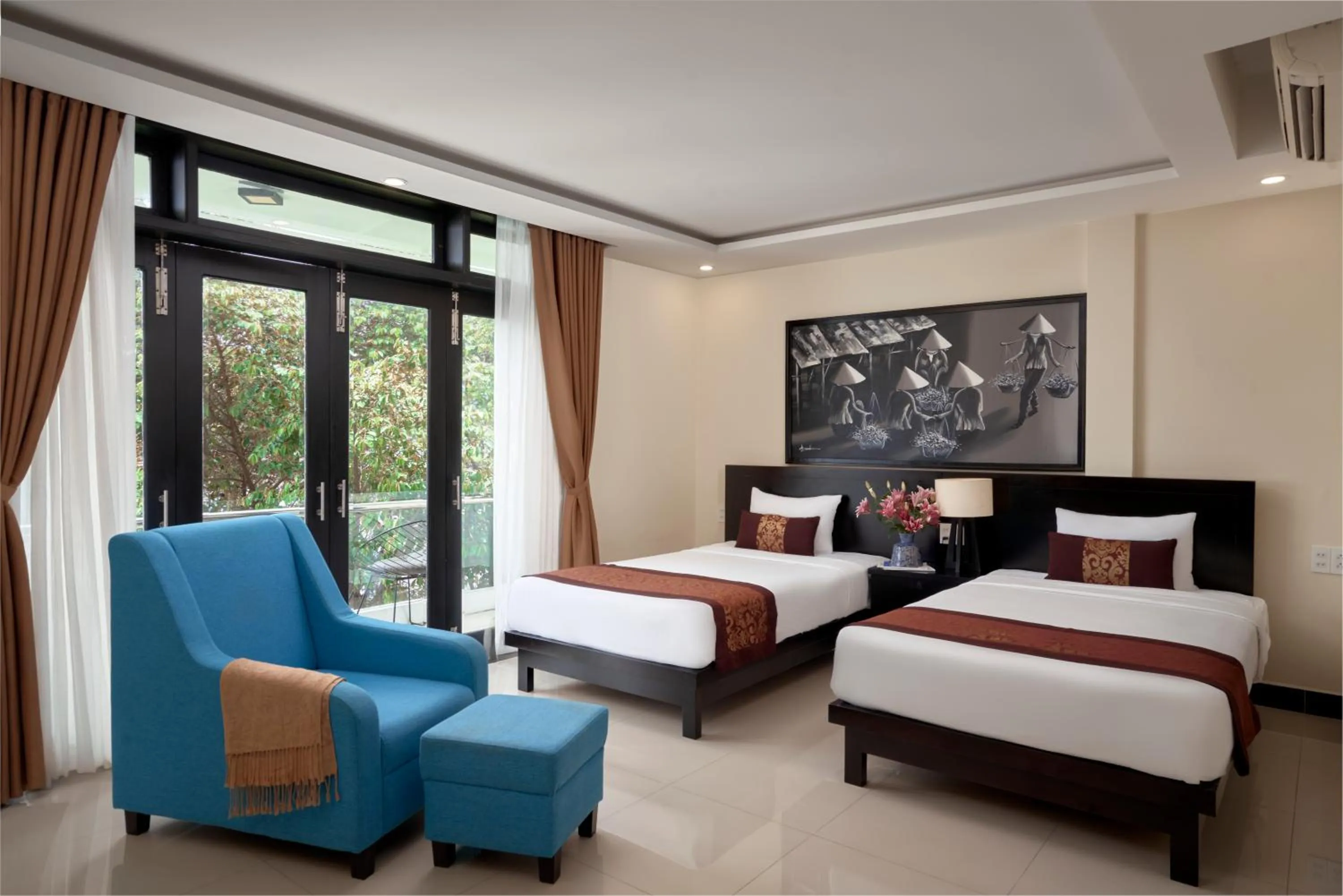 Bed in Banana Garden Villa