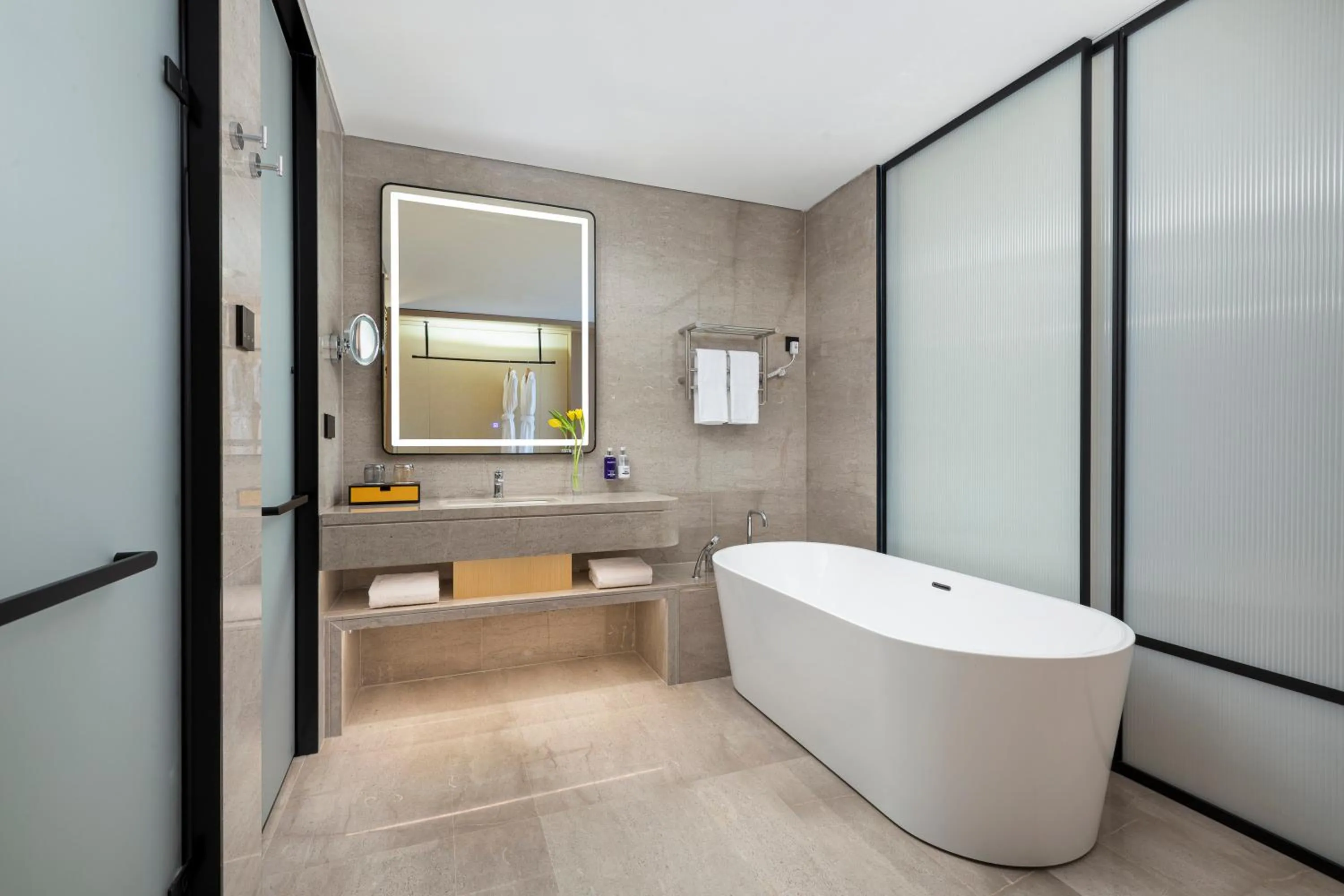 Bathroom in voco Wugong Mountain Jiangxi by IHG