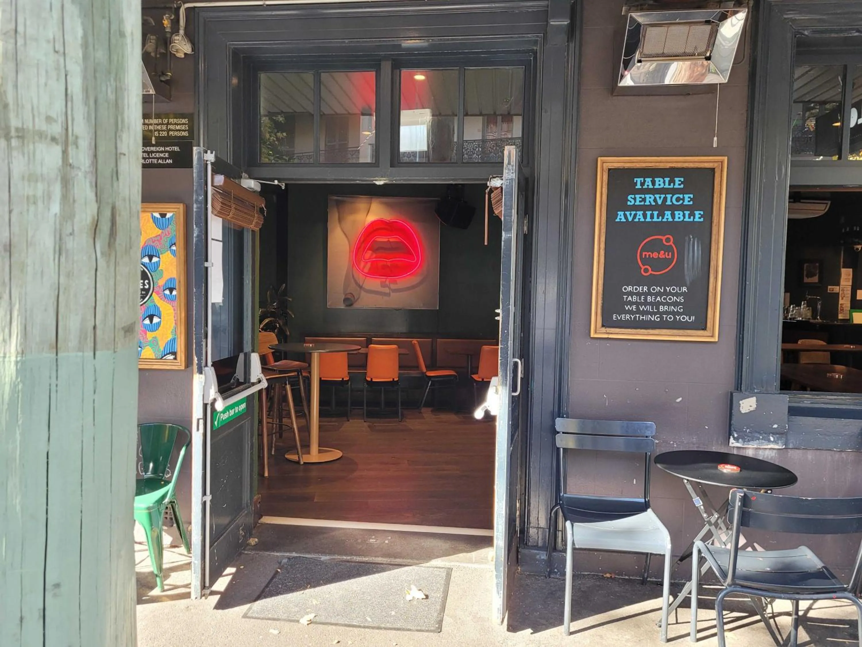 Facade/entrance in Darlo Bar Darlinghurst