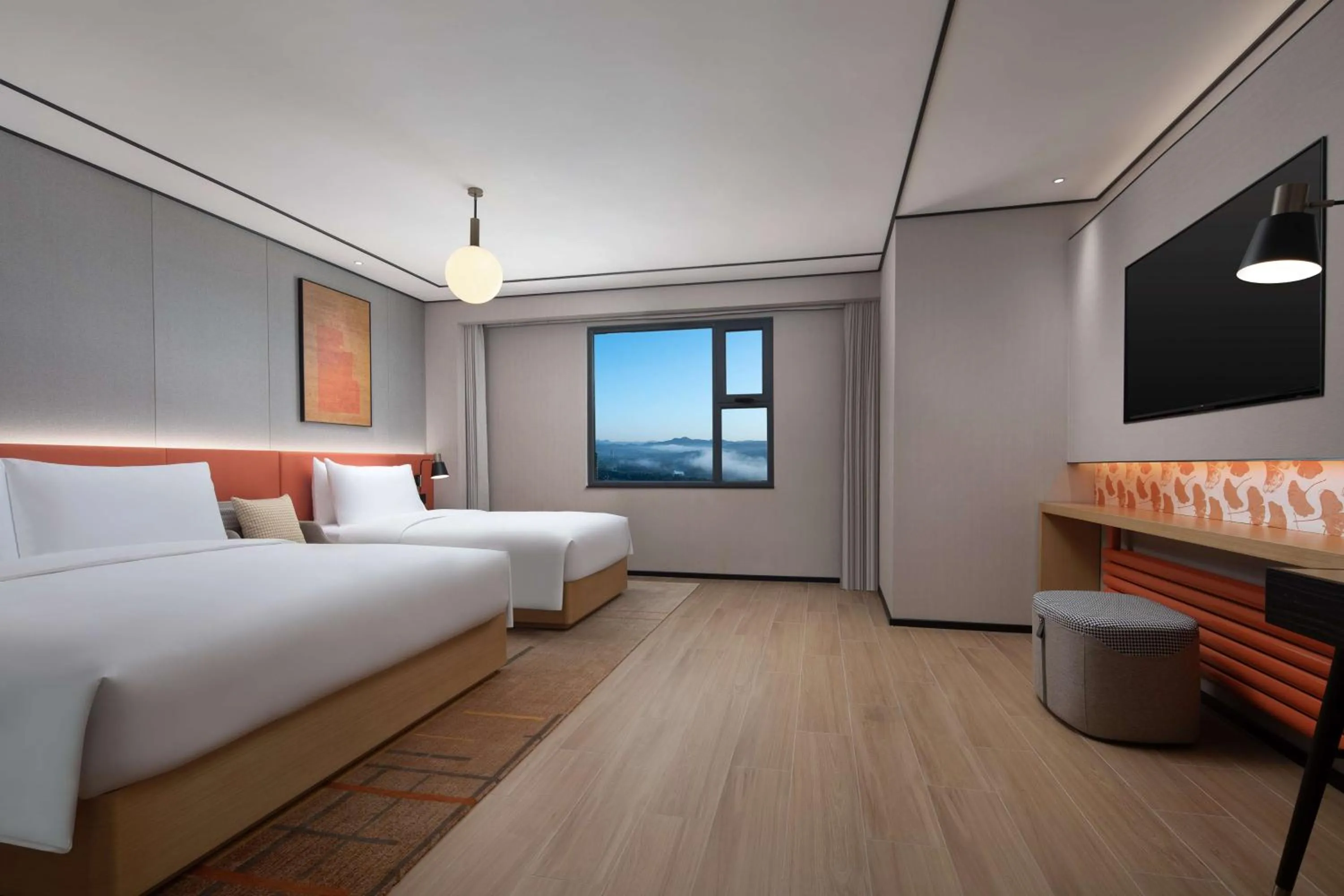 Bed in Hilton Garden Inn Chengde Mountain Resort