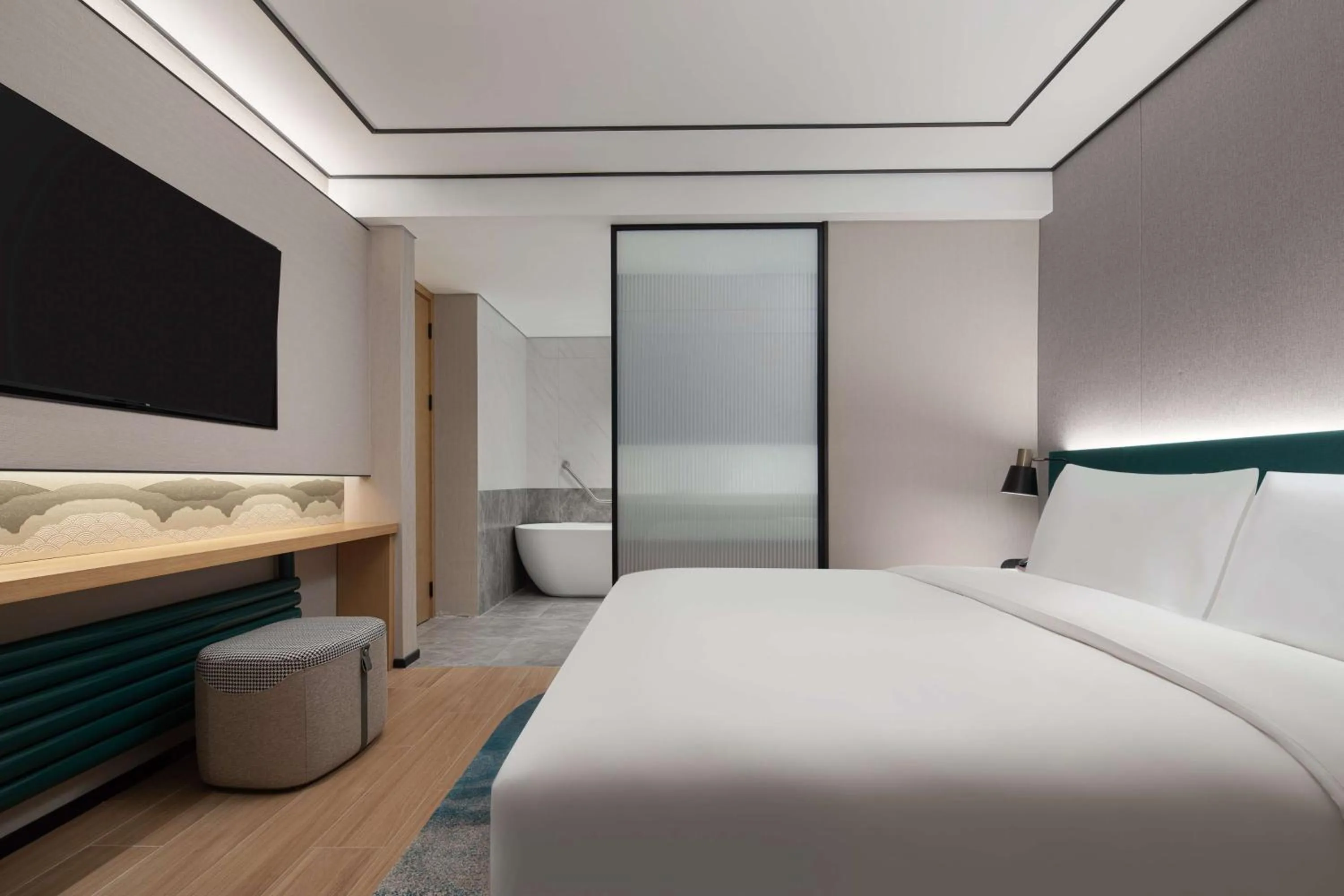 Bed in Hilton Garden Inn Chengde Mountain Resort