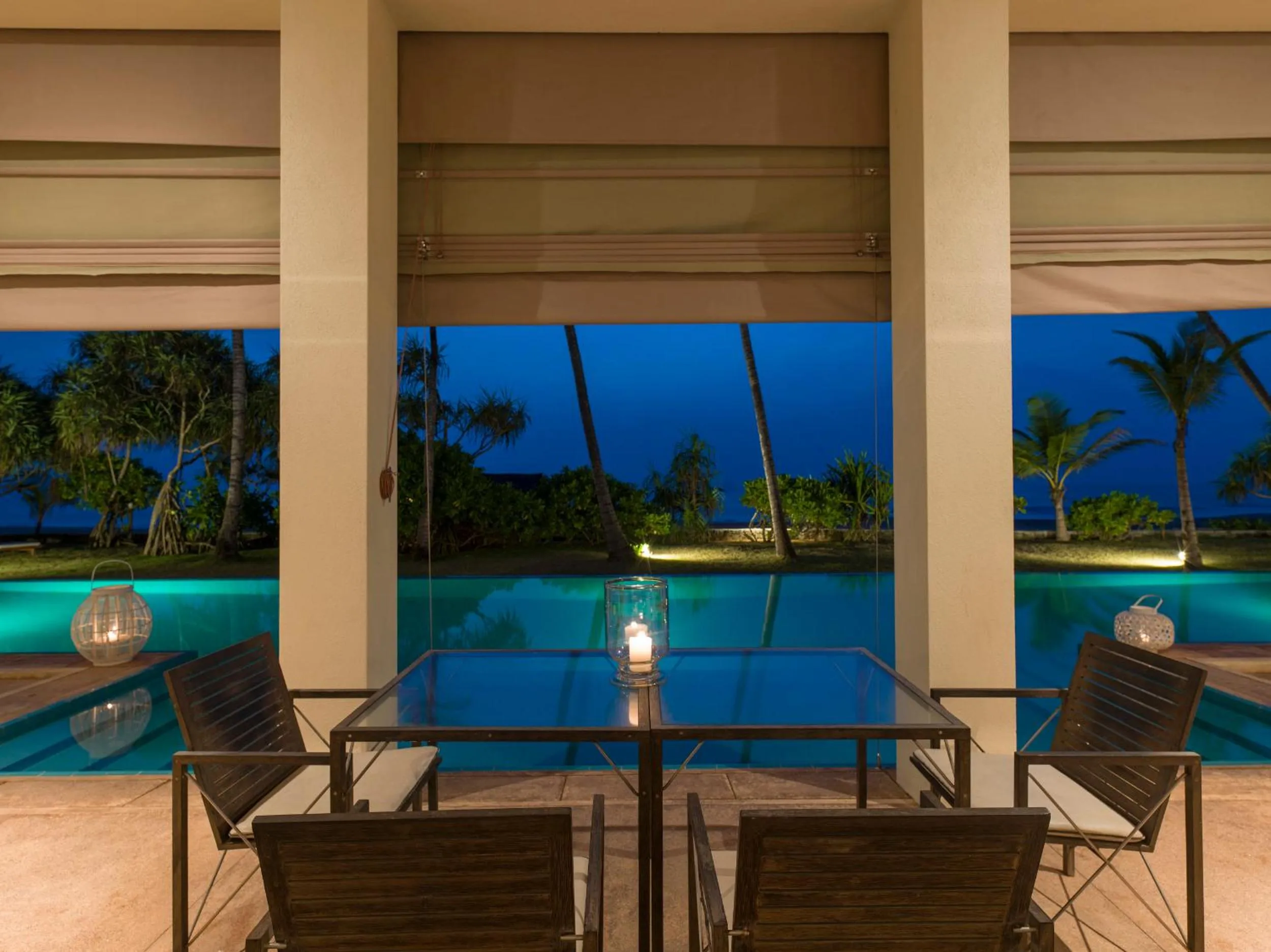 Pool view in Sri Villas